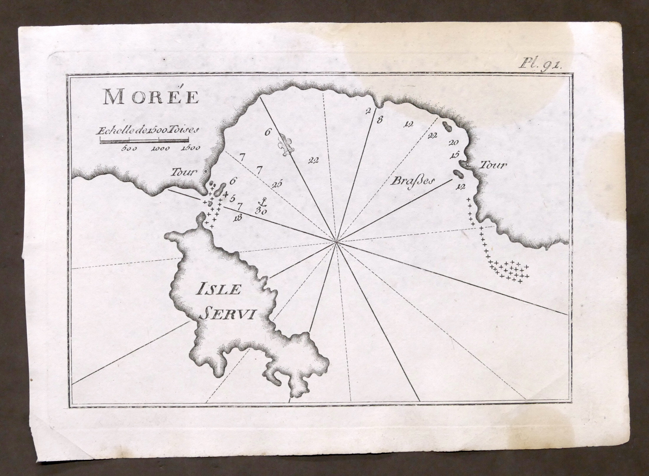 Roux - Morée - Isle Servi - Stampa Portolano Grecia …