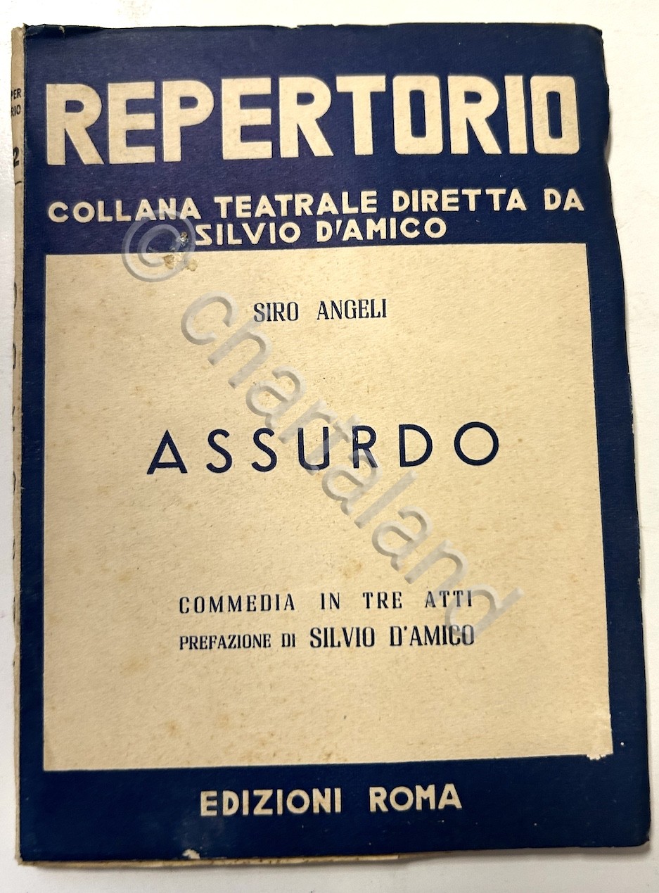 S. Angeli - Assurdo - Repertorio Collana teatrale - 1^ …