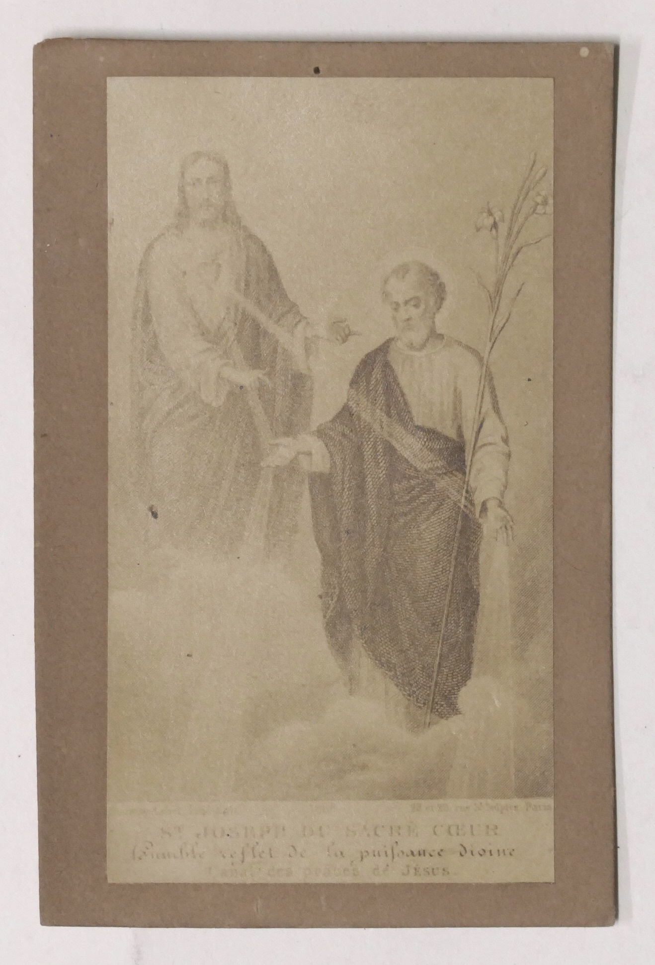 Santino d'epoca - St. Joseph de Sacre Coeur - fine …
