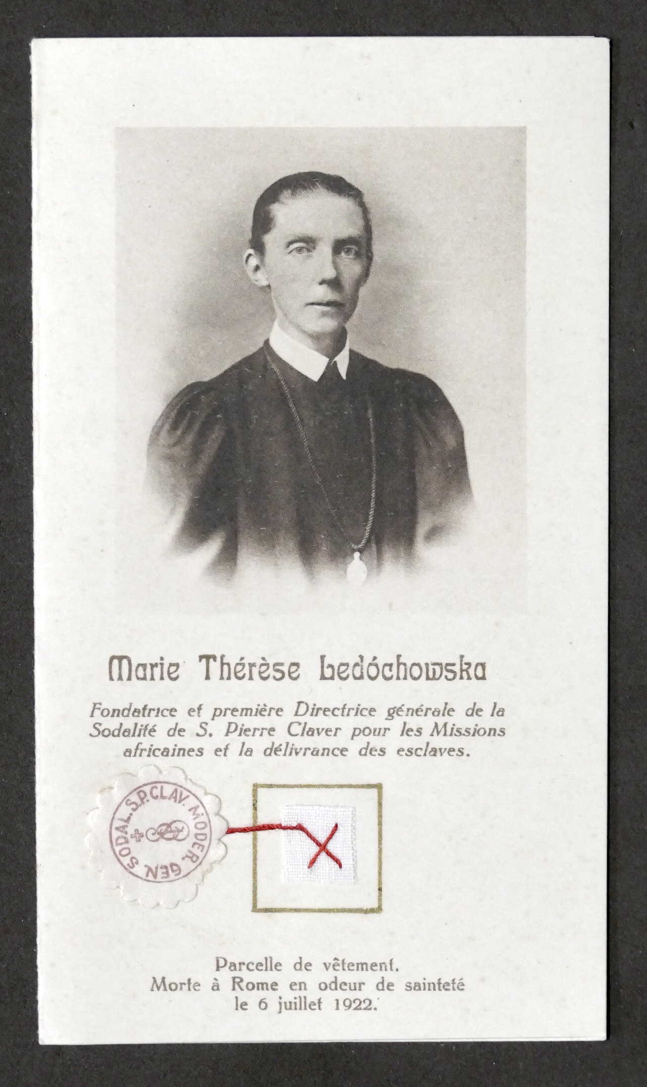 Santino Marie Therese Ledochowska fondatrice Sodalitè de S. Pierre Claver …