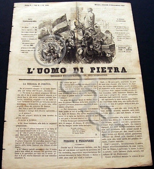 Satira Caricature Giornale Critico Umoristico - L'Uomo di Pietra n. …