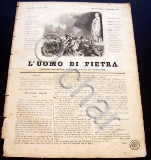 Satira Caricature Giornale Critico Umoristico - L'Uomo di Pietra n. …