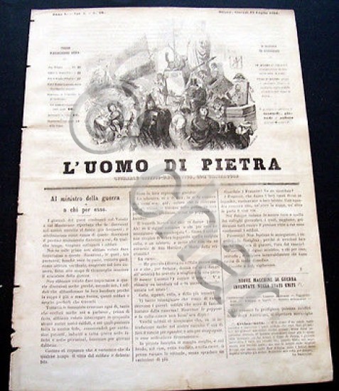 Satira Caricature Giornale Critico Umoristico - L'Uomo di Pietra n. …
