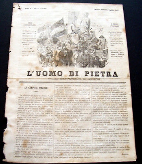 Satira Caricature Giornale Critico Umoristico - L'Uomo di Pietra n. …