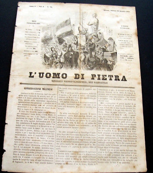 Satira Caricature Giornale Critico Umoristico - L'Uomo di Pietra n. …