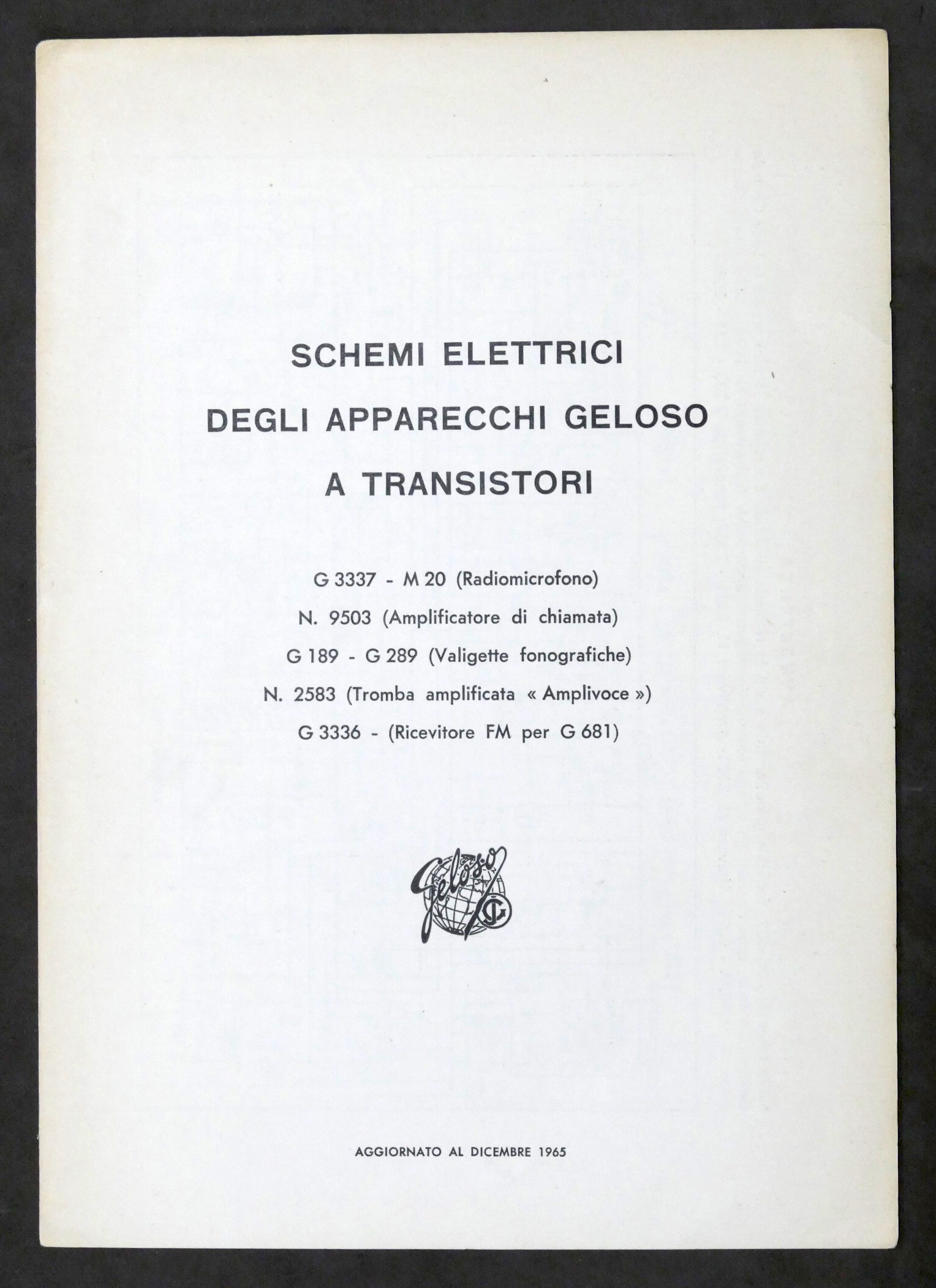 Schemi Elettrici Radioricevitori Geloso a Transistori G 3337 - N …