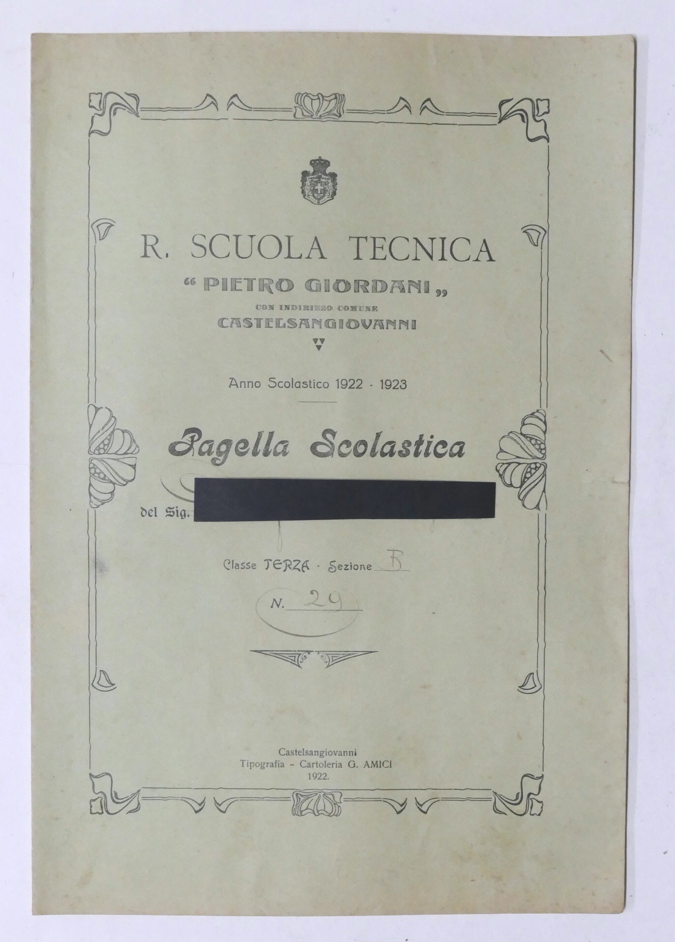 Scuola Tecnica Pietro Giordani - Castel San Giovanni - Pagella …