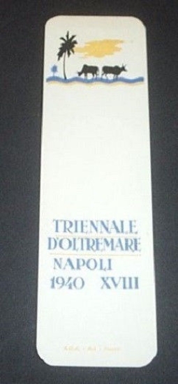 Segnalibri Segnalibro - Mostra Triennale Terre Oltremare Napoli 1940