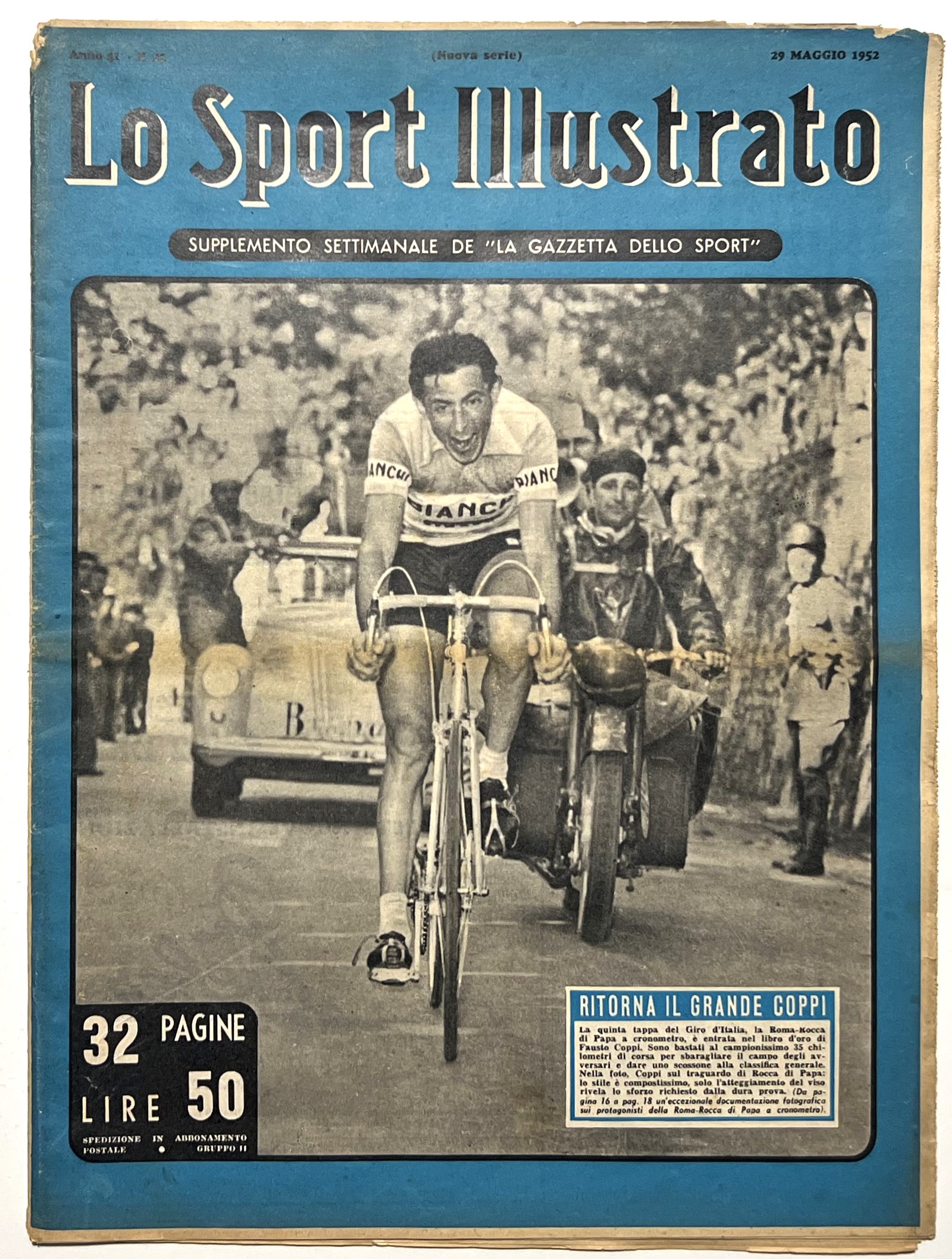 Settimanale - Lo Sport Illustrato N. 22 - 1952 Ritorna …