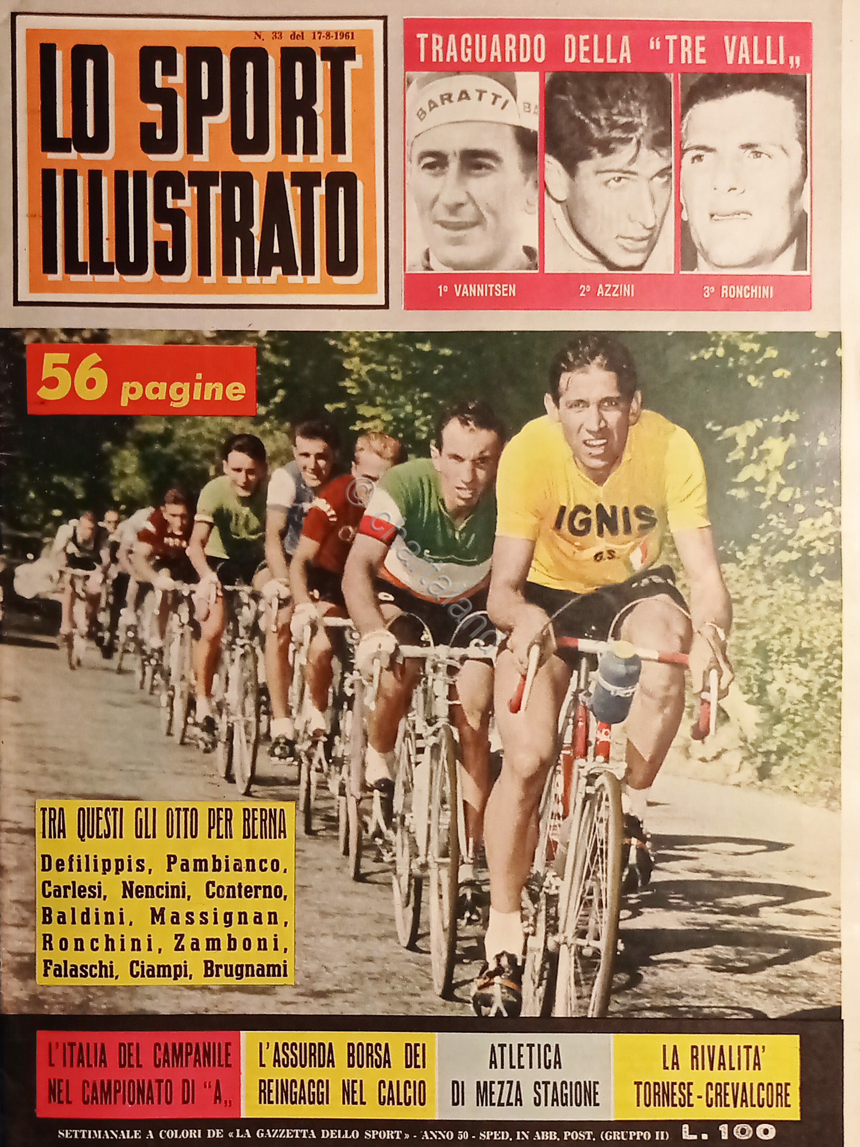 Settimanale - Lo Sport Illustrato N. 33 Defilippis - Pambianco …