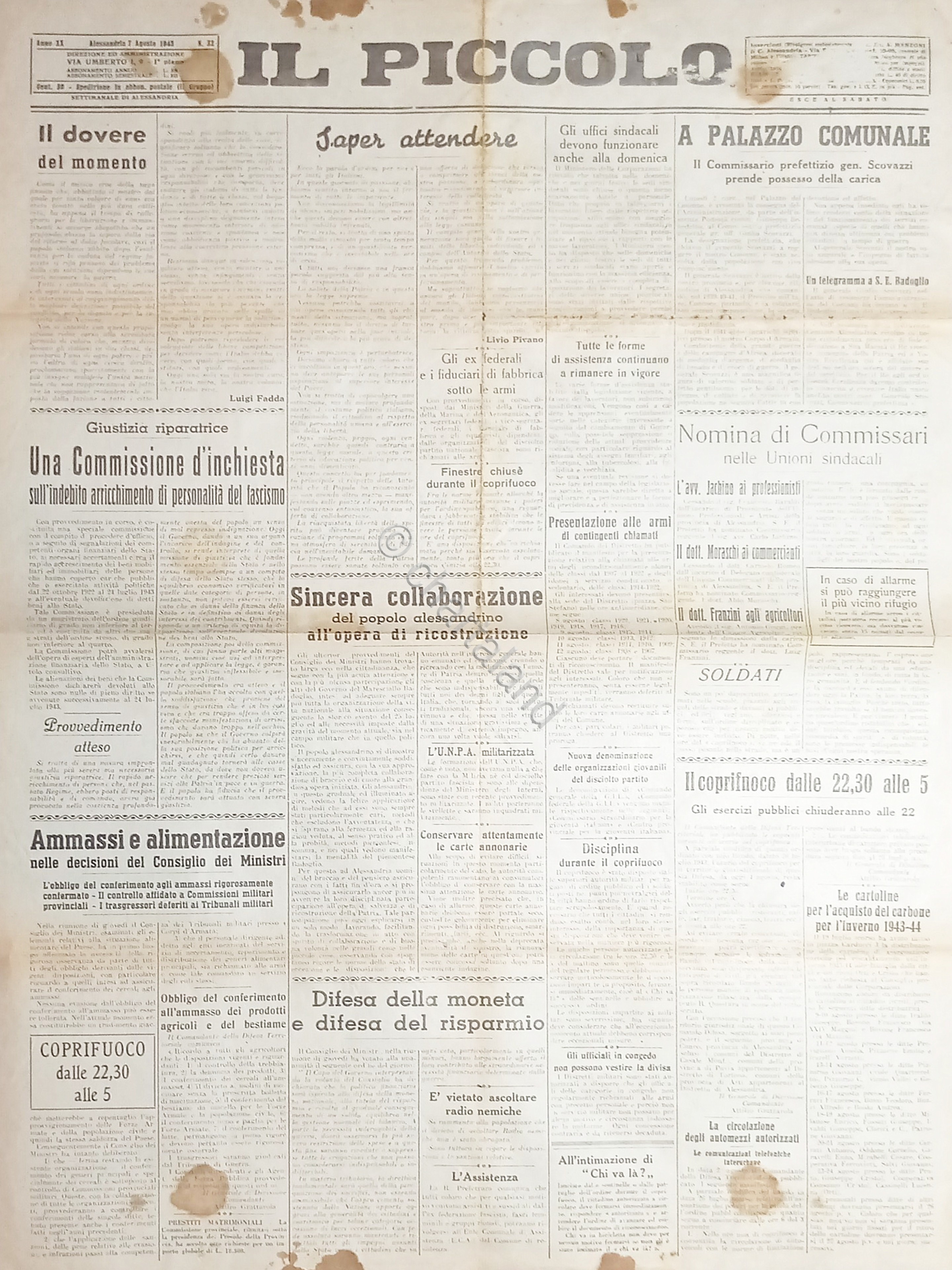 Settimanale di Alessandria - Il Piccolo N. 32 - Una …