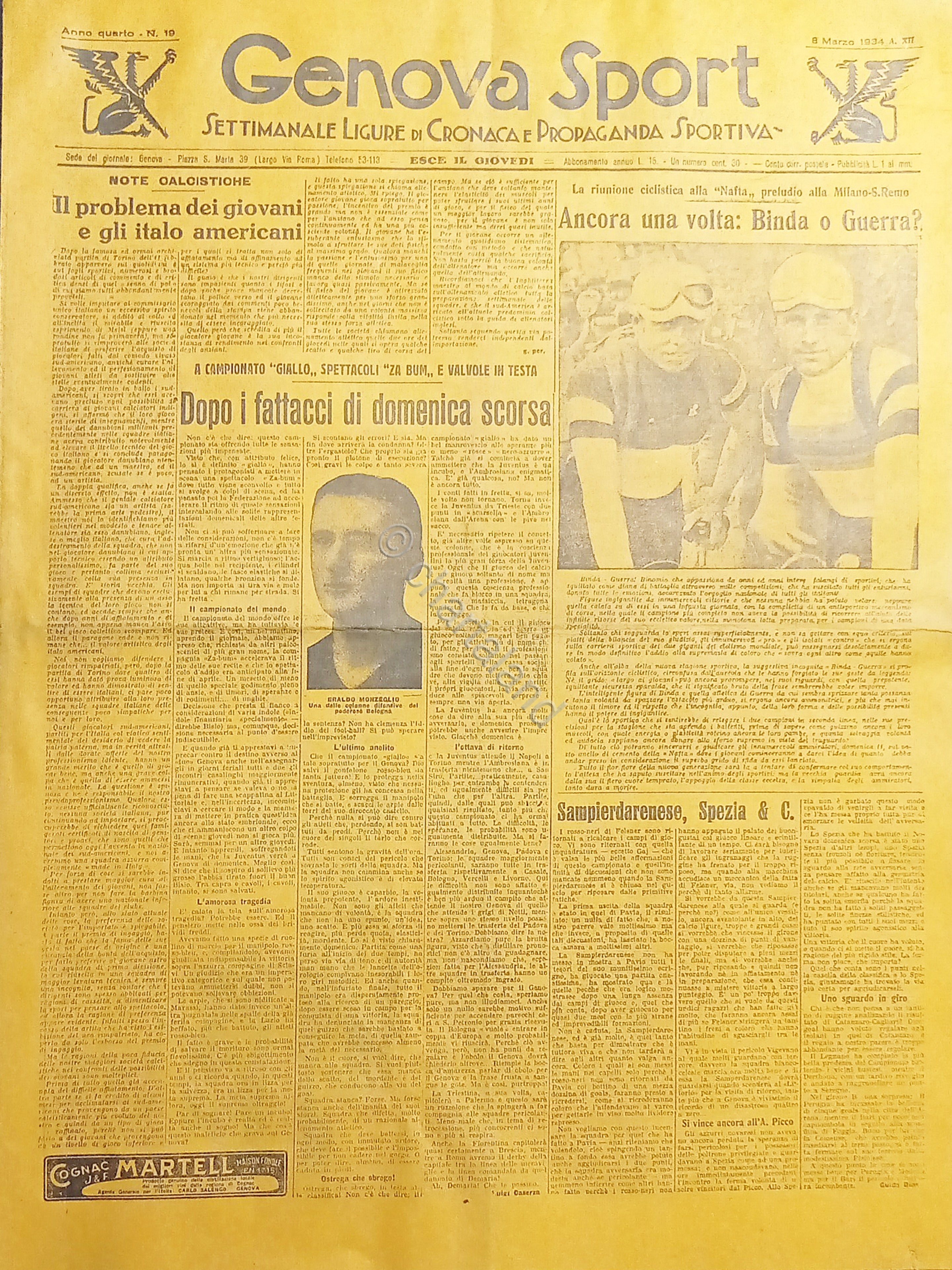 Settimanale Ligure di Cronaca e Propaganda Sportiva - Genova Sport …