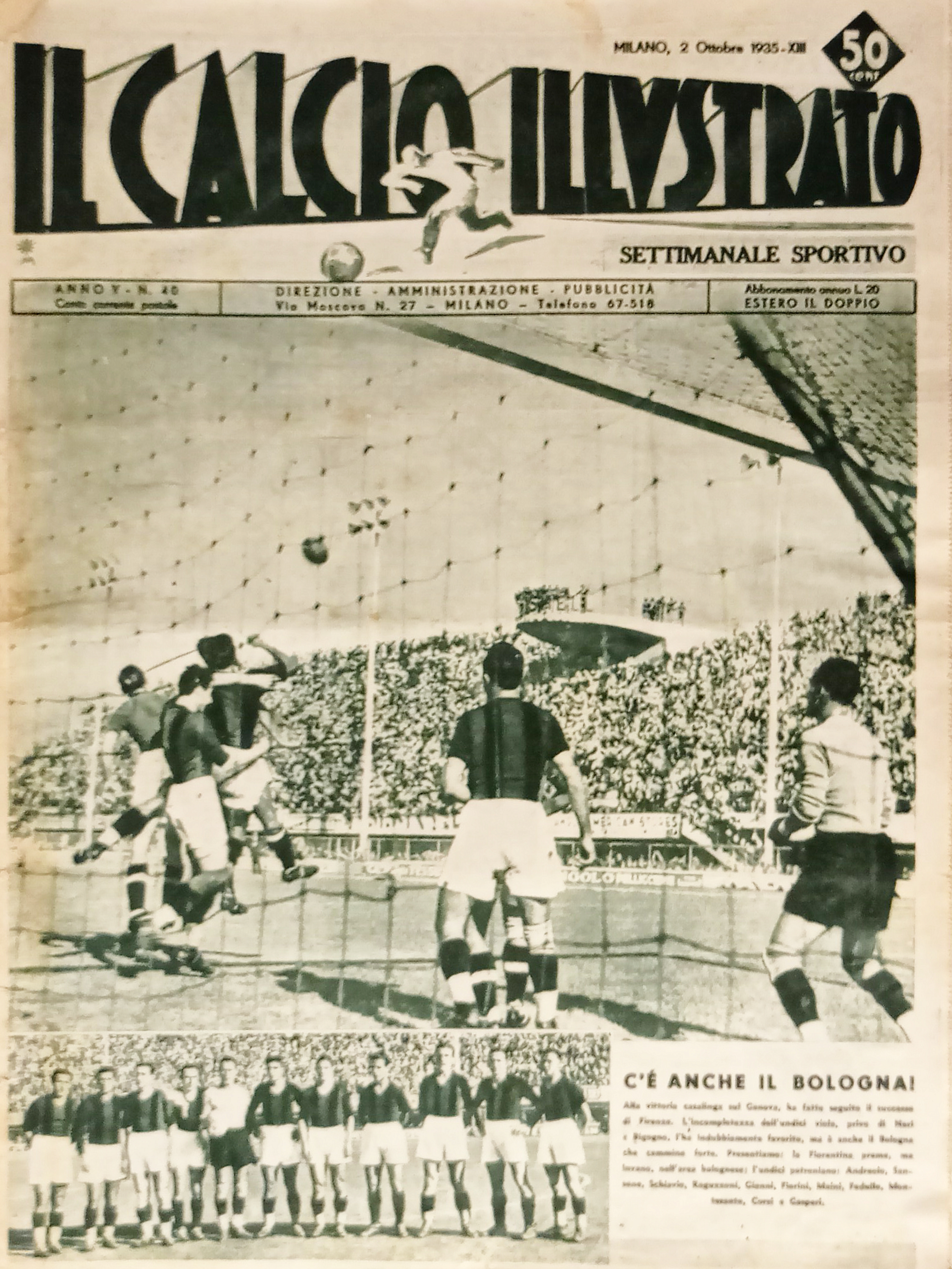 Settimanale Sportivo - Il Calcio Illustrato N. 40 - 1935 …