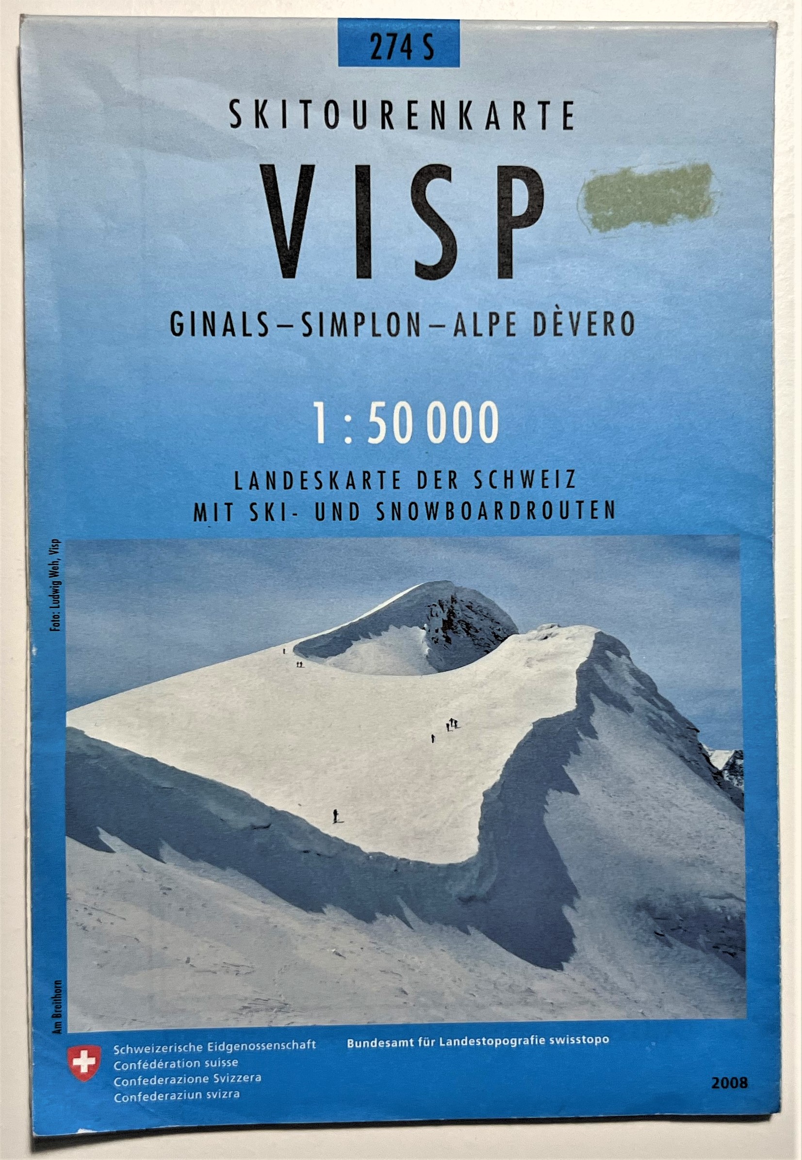 Skitourenkarte 274 S - Visp - Ginals, Simplon, Alpe Dèvero …