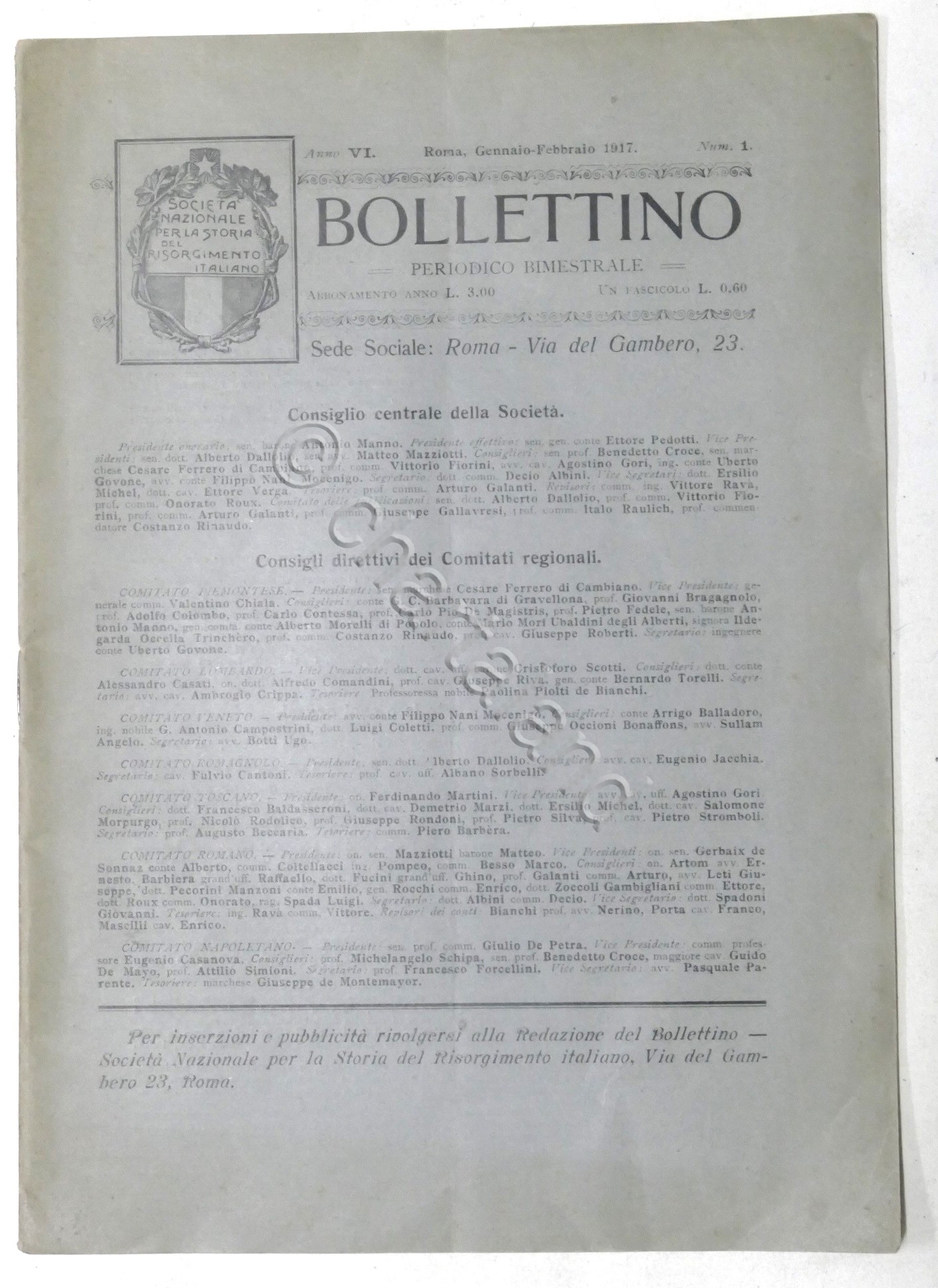 Società Nazionale per la Storia del Risorgimento - Bollettino N. …