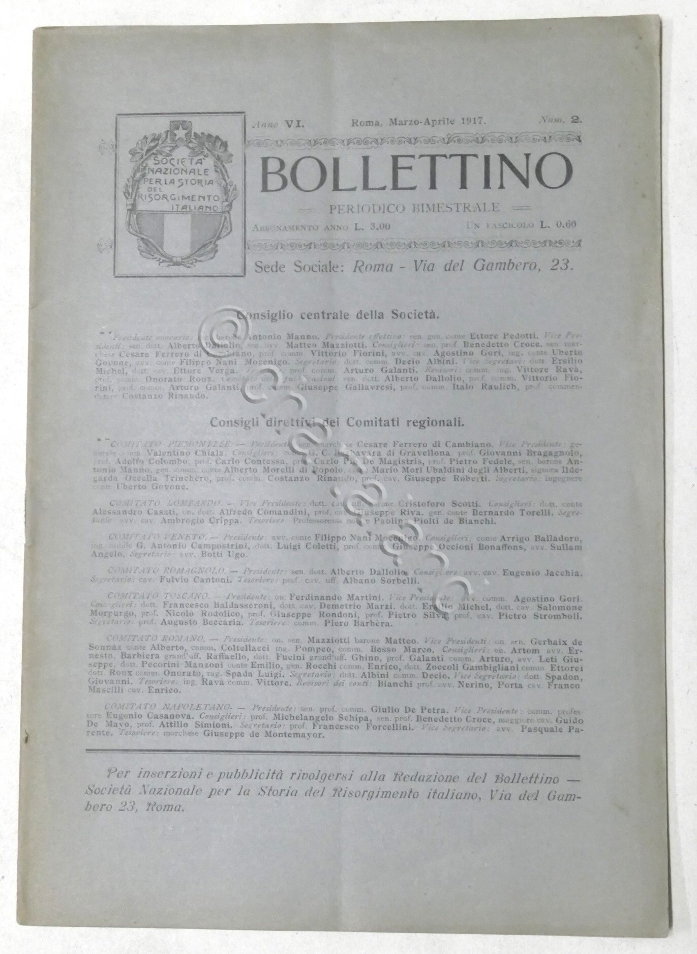 Società Nazionale per la Storia del Risorgimento - Bollettino N. …