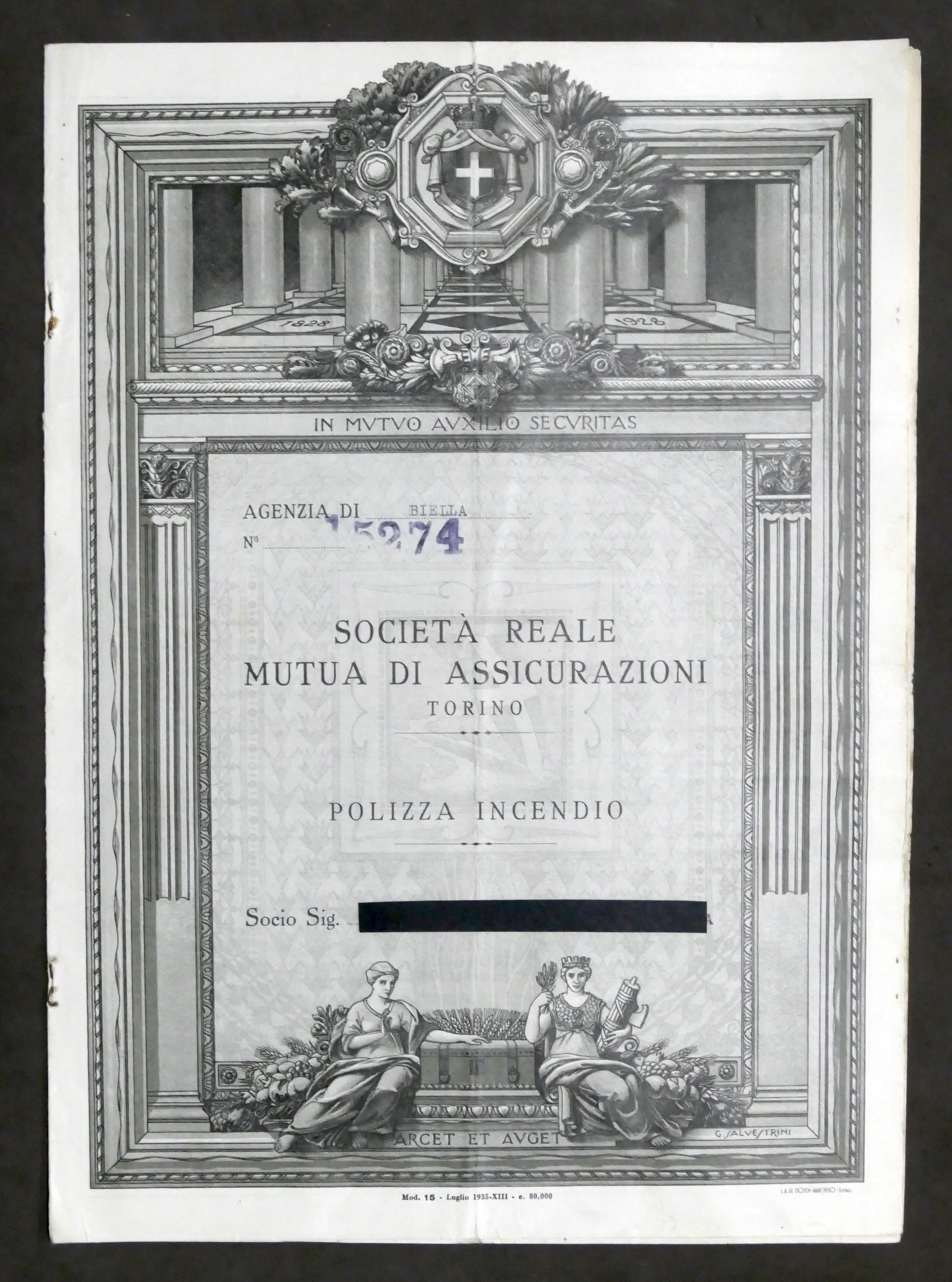 Società Reale Mutua Assicurazioni - Polizza Incendio - Biella - …