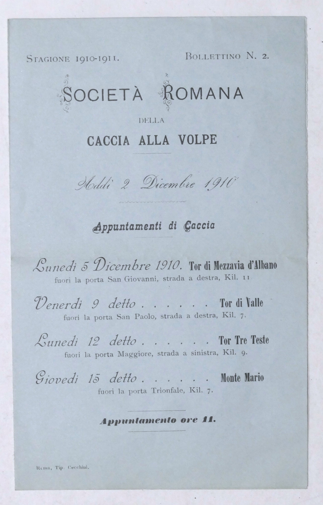 Società Romana della Caccia alla Volpe - Appuntamenti di Caccia …