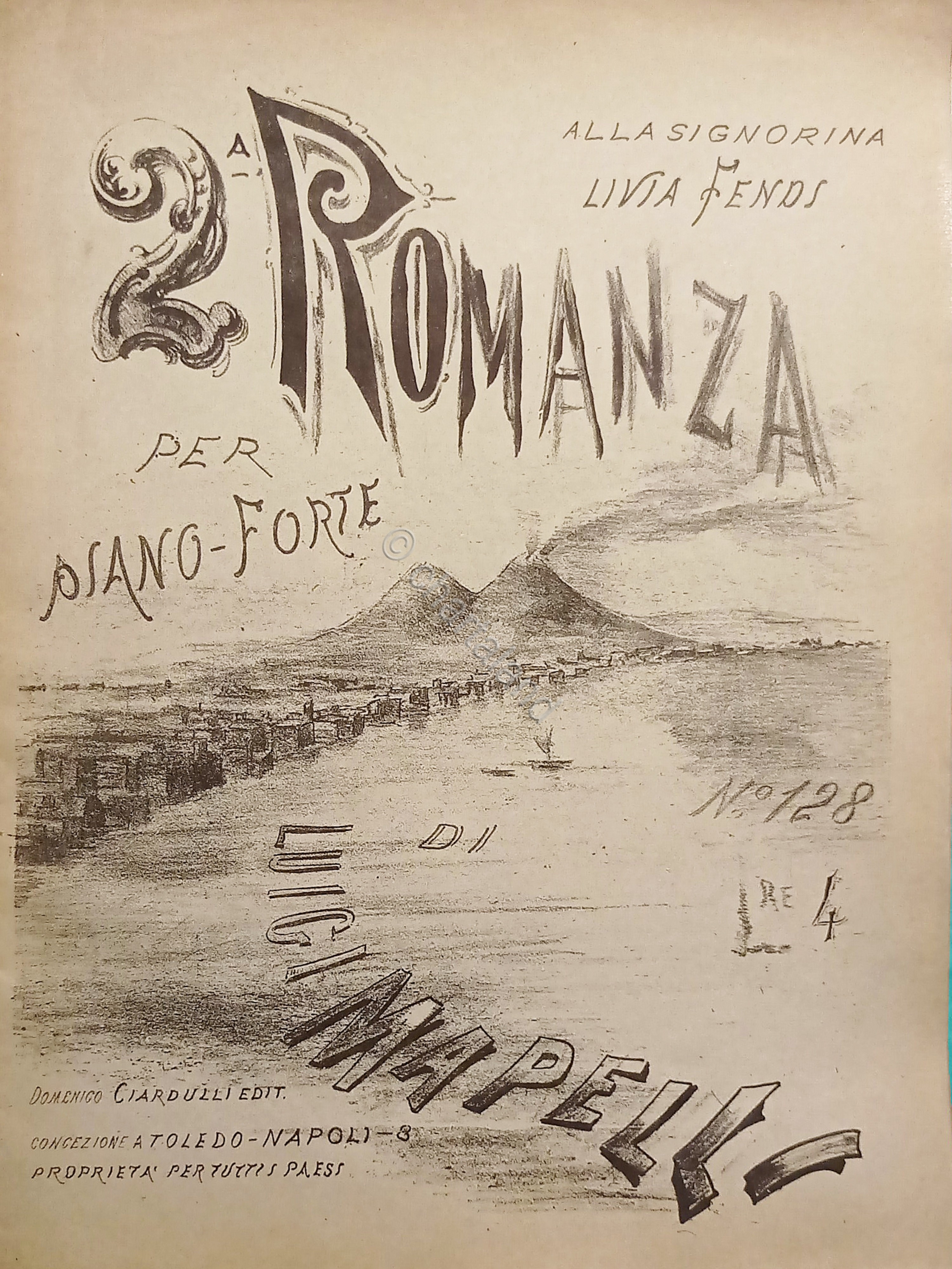 Spartiti - 2^ Romanza per Pianoforte di L. Mapelli