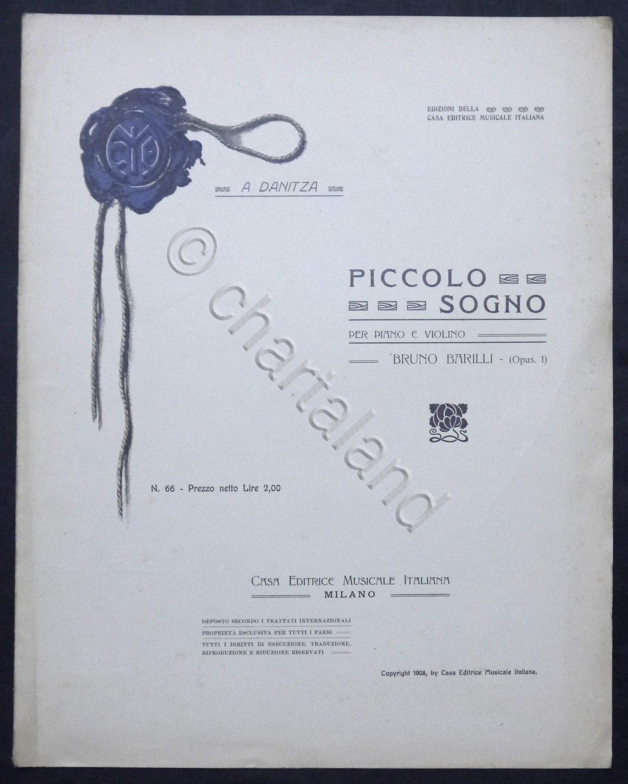 Spartiti - A. Danitza - Piccolo sogno - per piano …