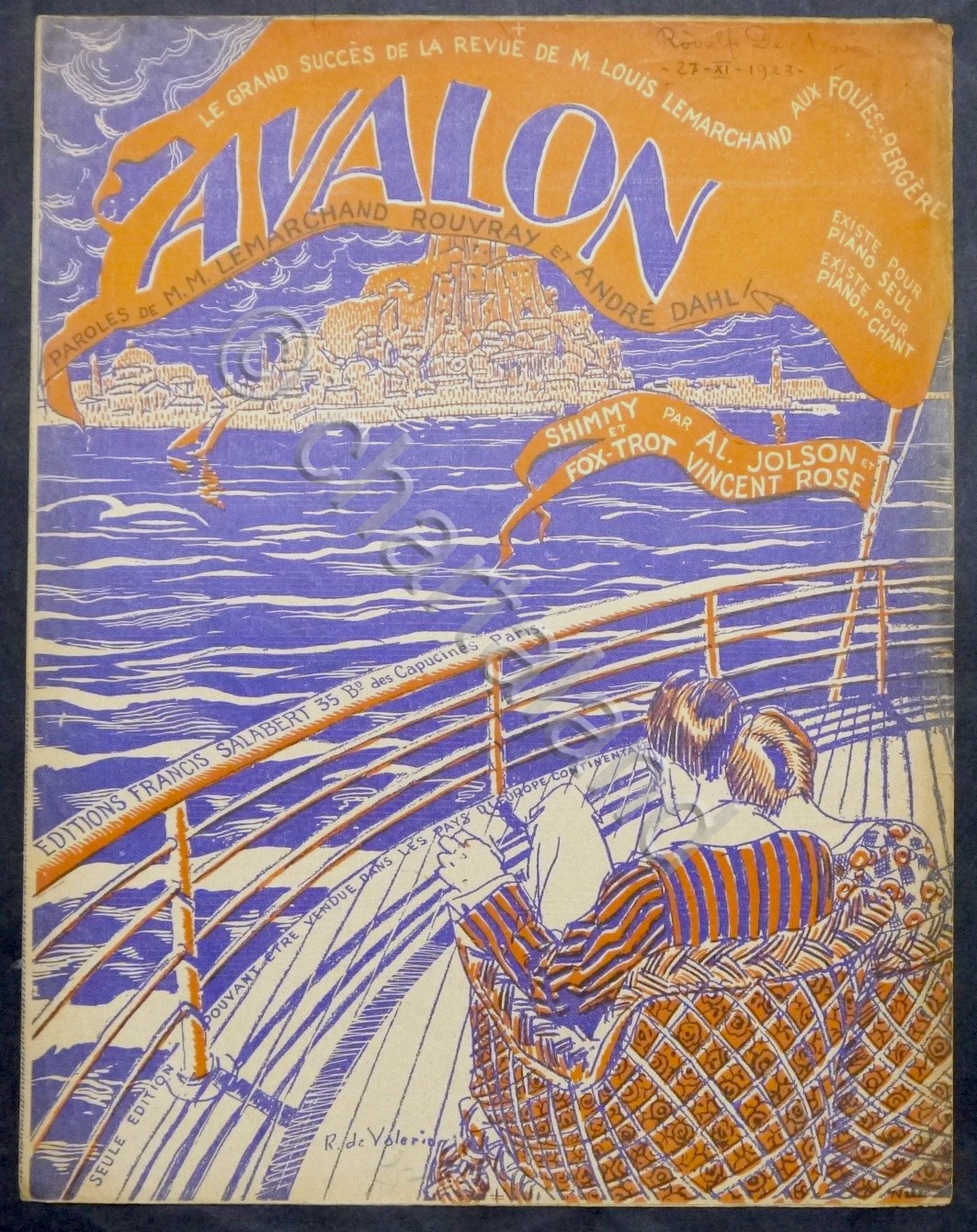 Spartiti - A. Jolson e V. Rose - Avalon - …