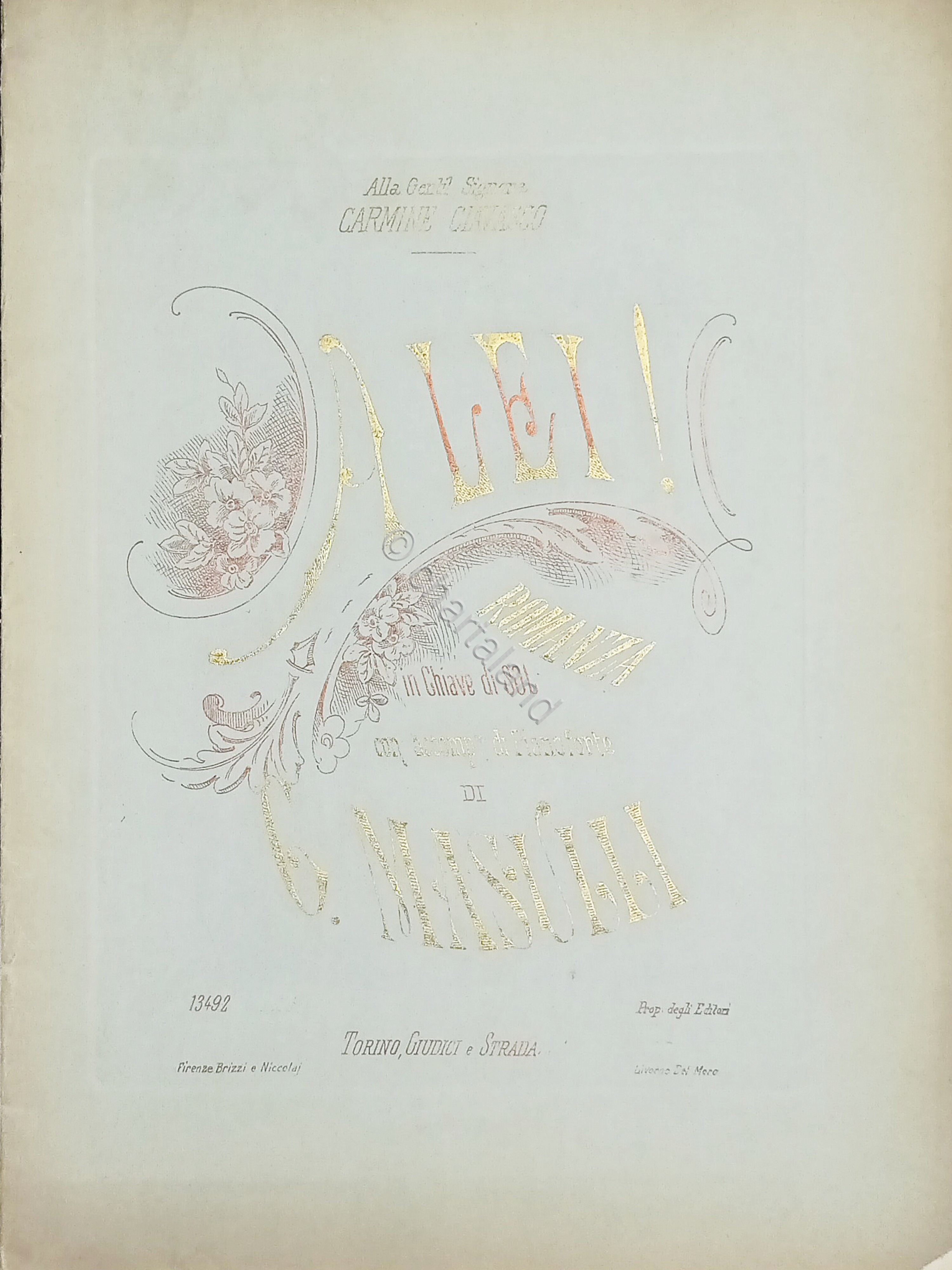 Spartiti - A Lei! - Romanza in Chiave di Sol …