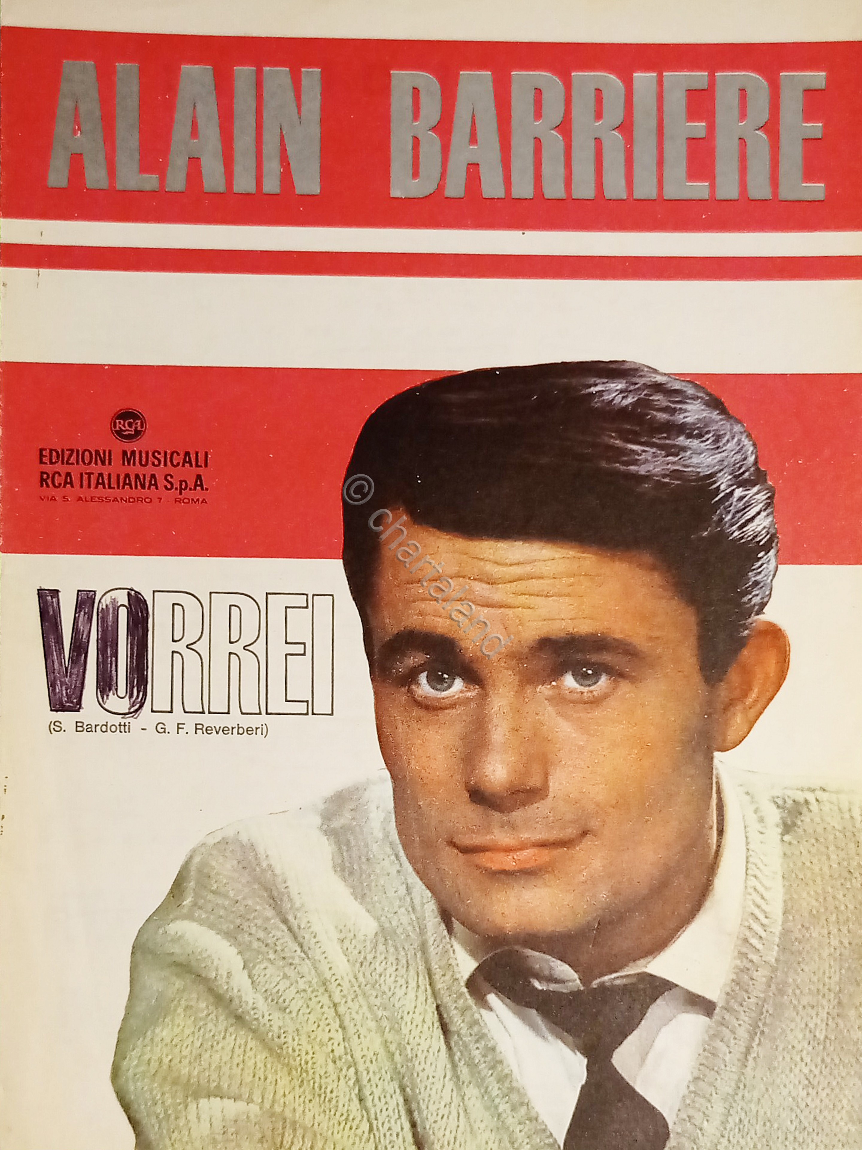 Spartiti - Alain Barriere - Vorrei - Canto Mandolino o …