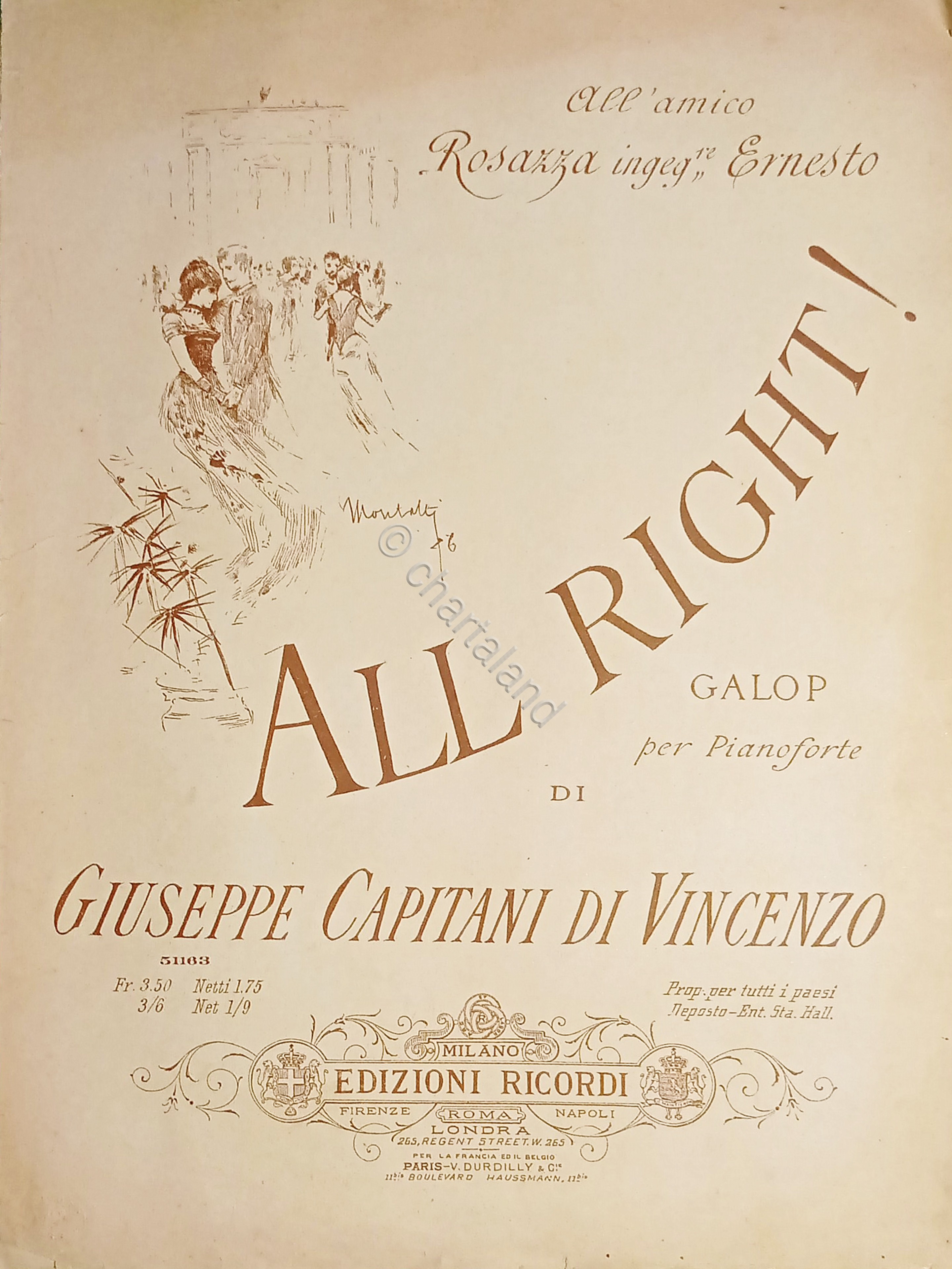 Spartiti - All Right! - Galop per Pianoforte di Giuseppe …