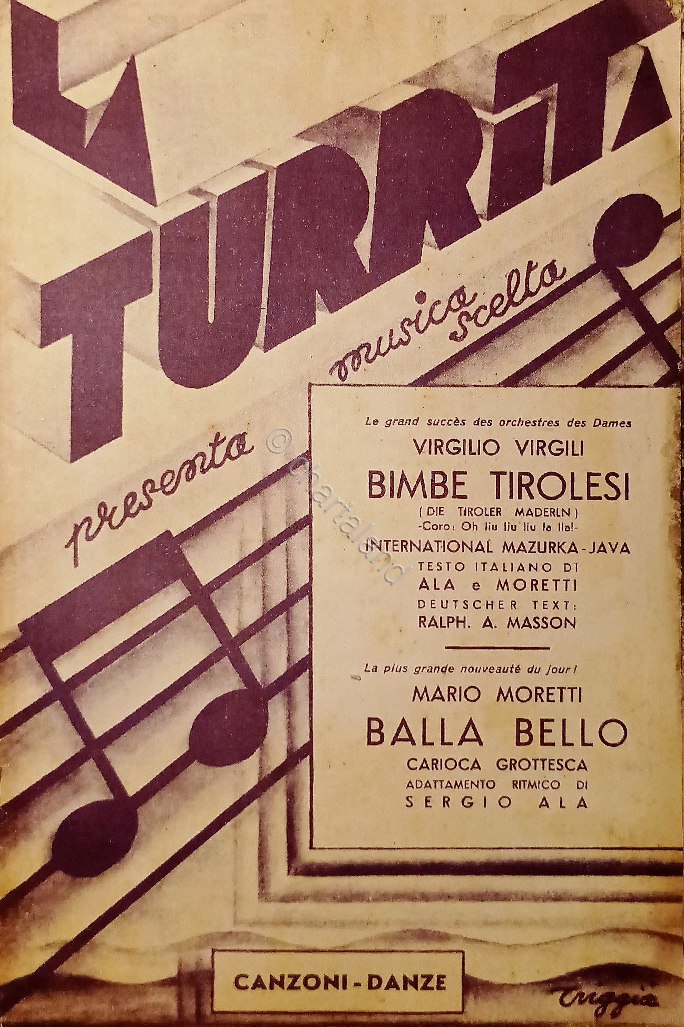 Spartiti - Bimbe Tirolesi di V. Virgili - Balla Bello …