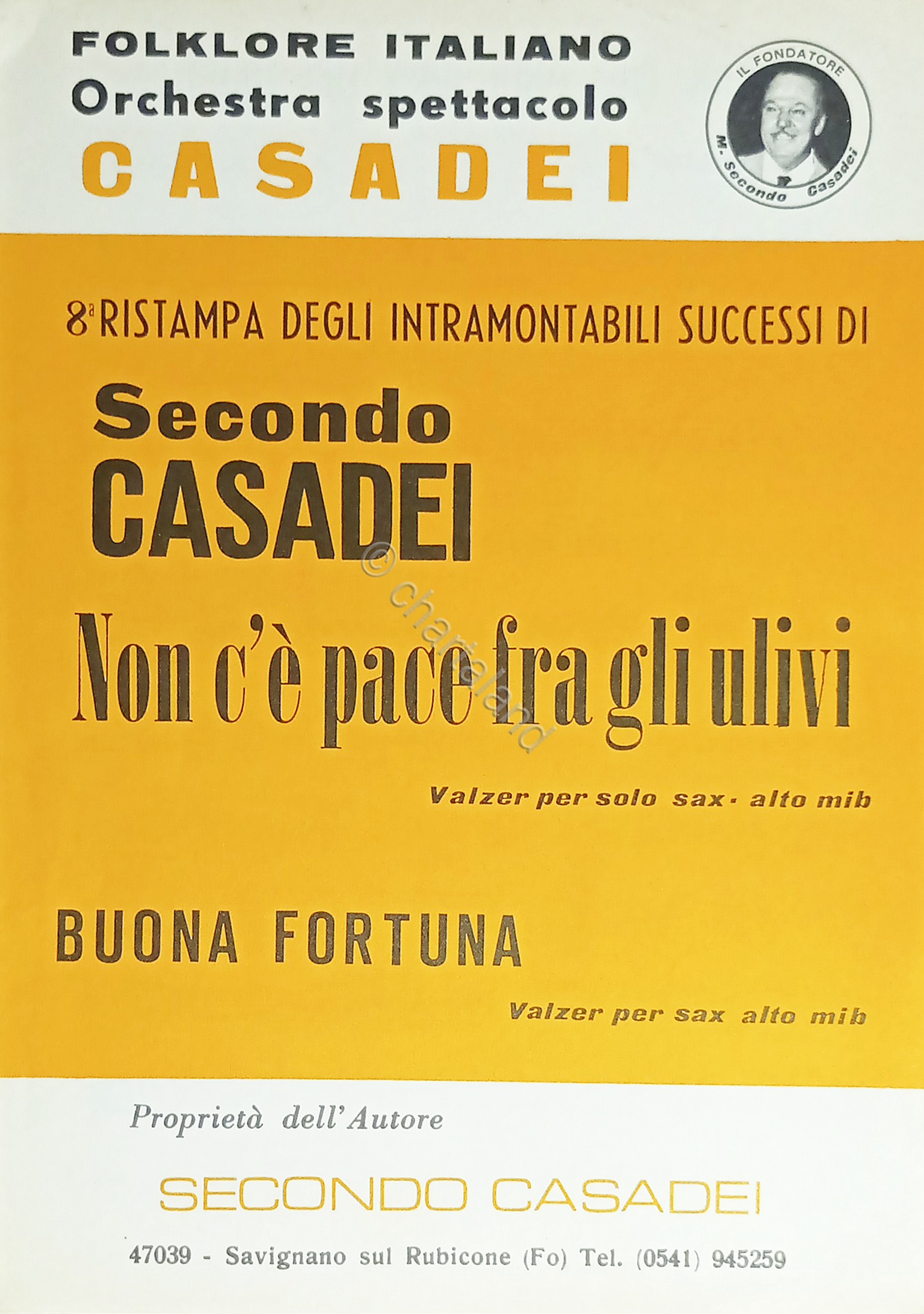 Spartiti - Casadei - Non c'e pace fra gli ulivi …