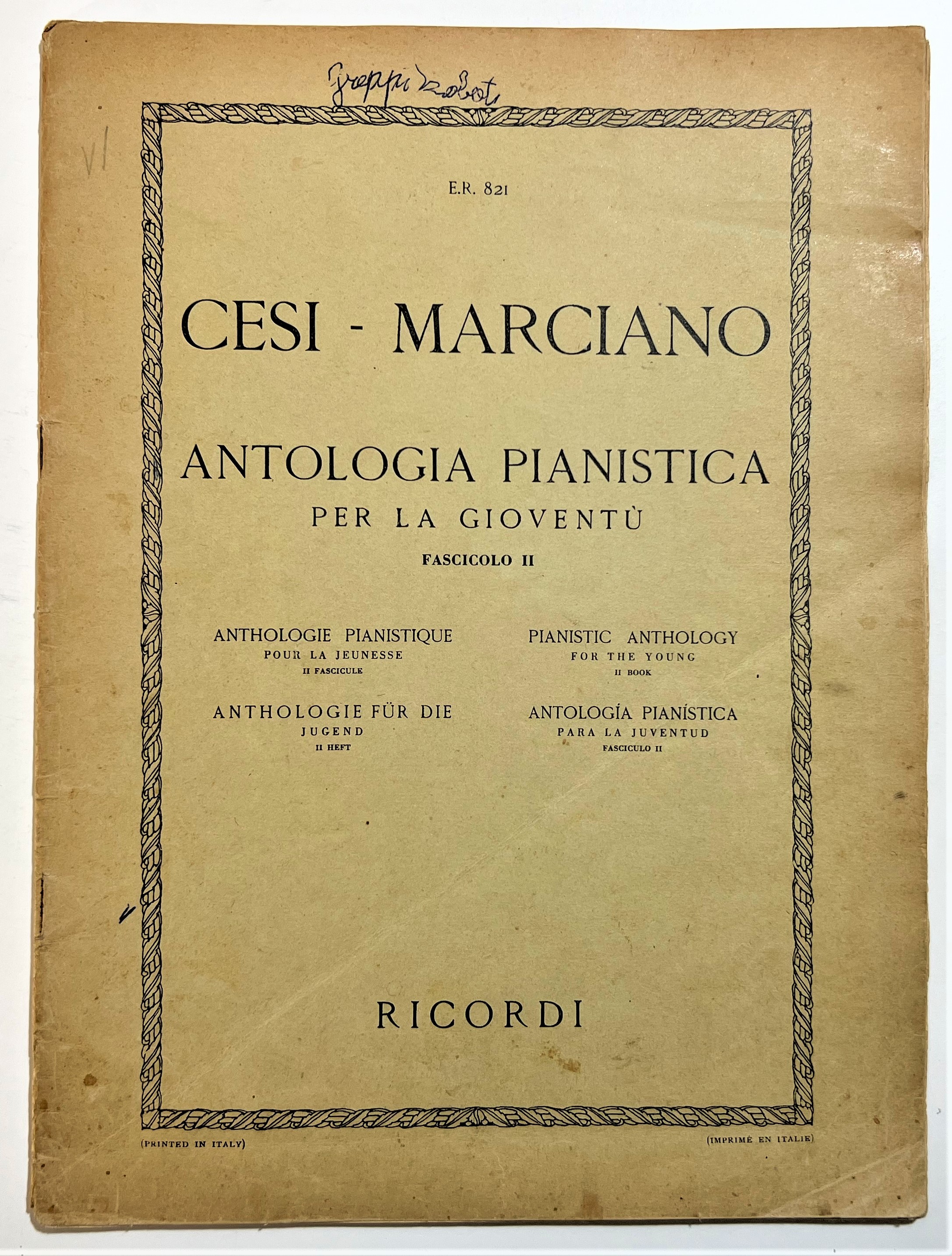 Spartiti - Cesi - Marciano - Antologia Pianistica per la …