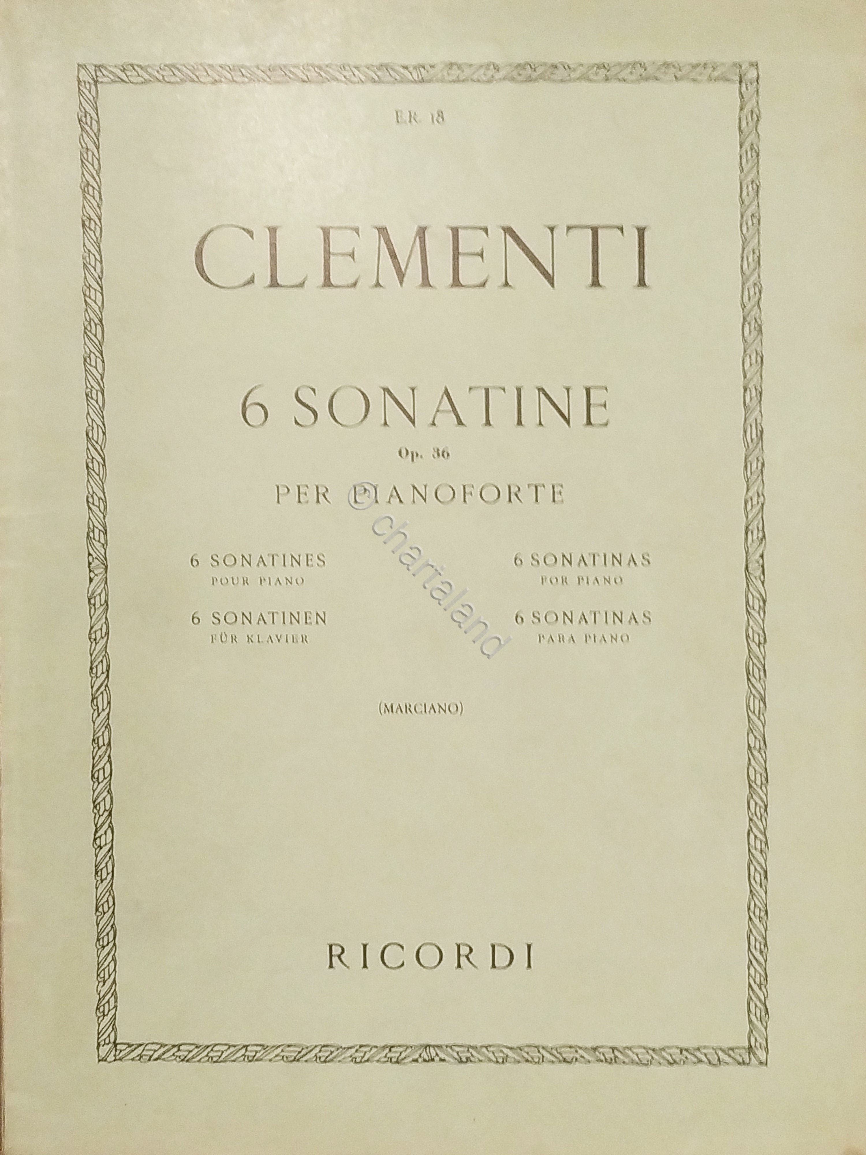 Spartiti - Clementi - 6 Sonatine Op. 36 per Pianoforte …
