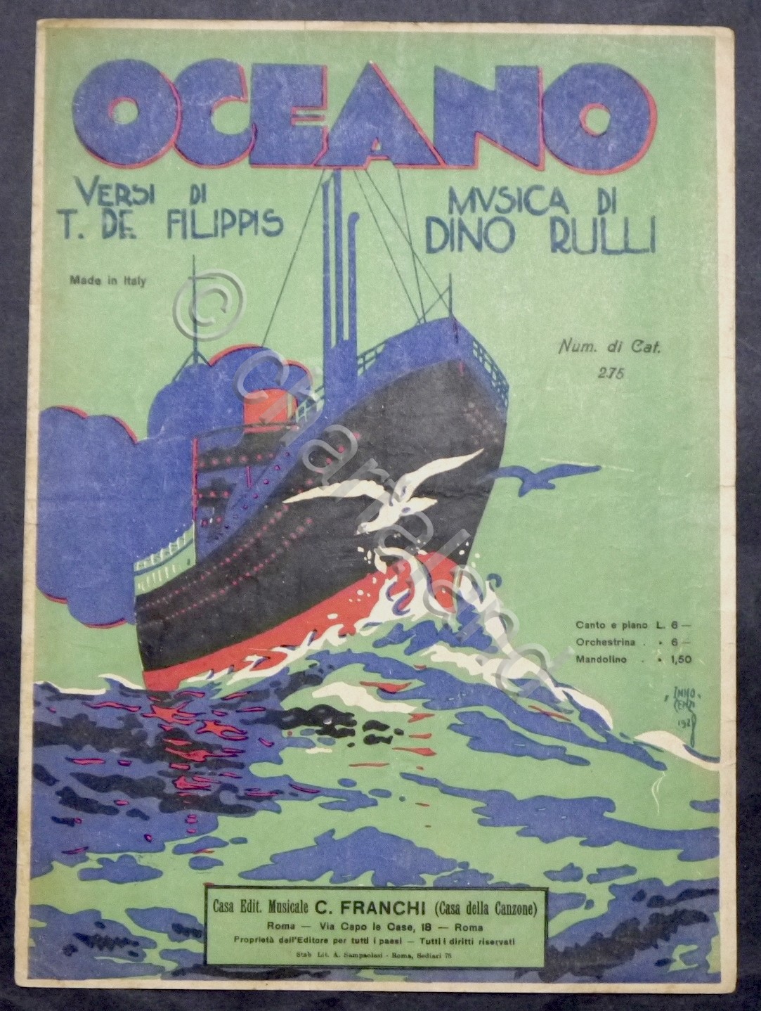 Spartiti - D. Rulli - Oceano - tango - ed. …