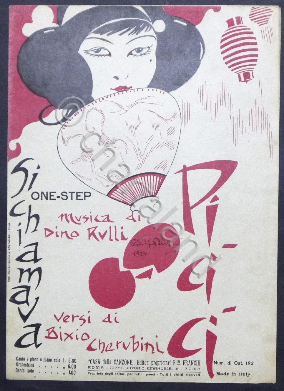 Spartiti - D. Rulli - Si chiamava Pi-Ci-Ci - one …