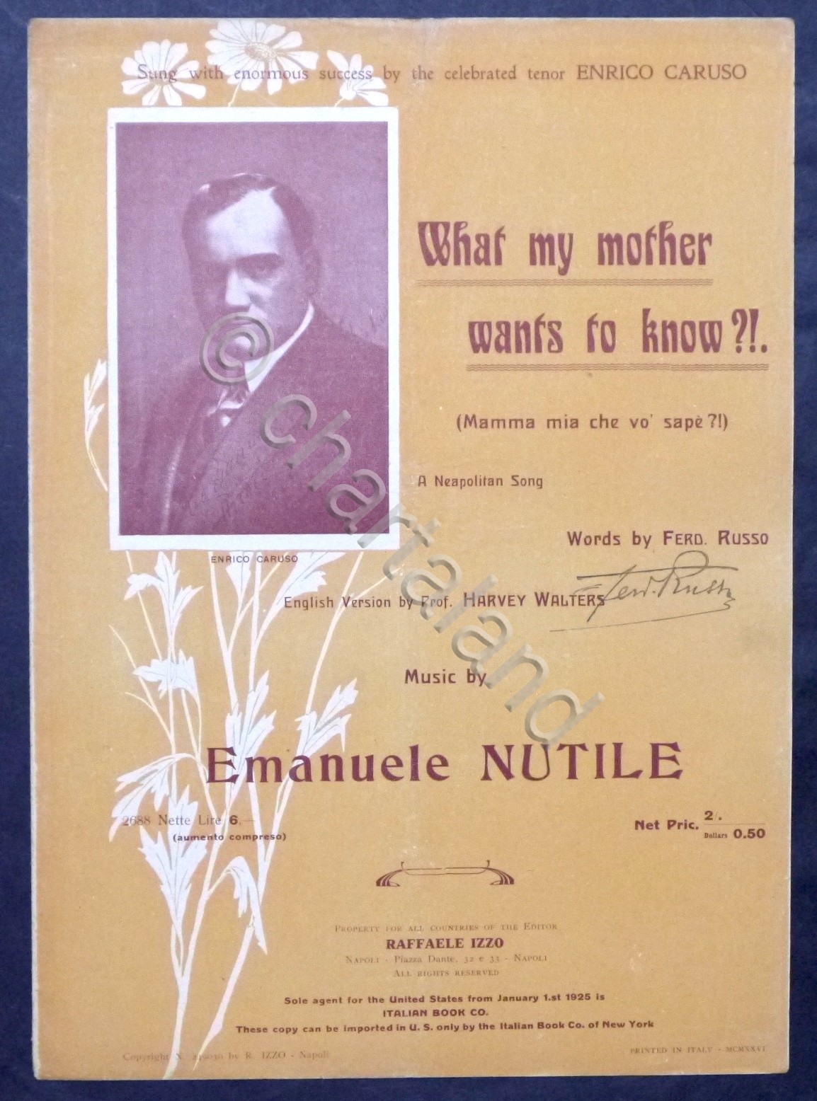 Spartiti - E. Nutile - Mamma mia, che vo sapè …