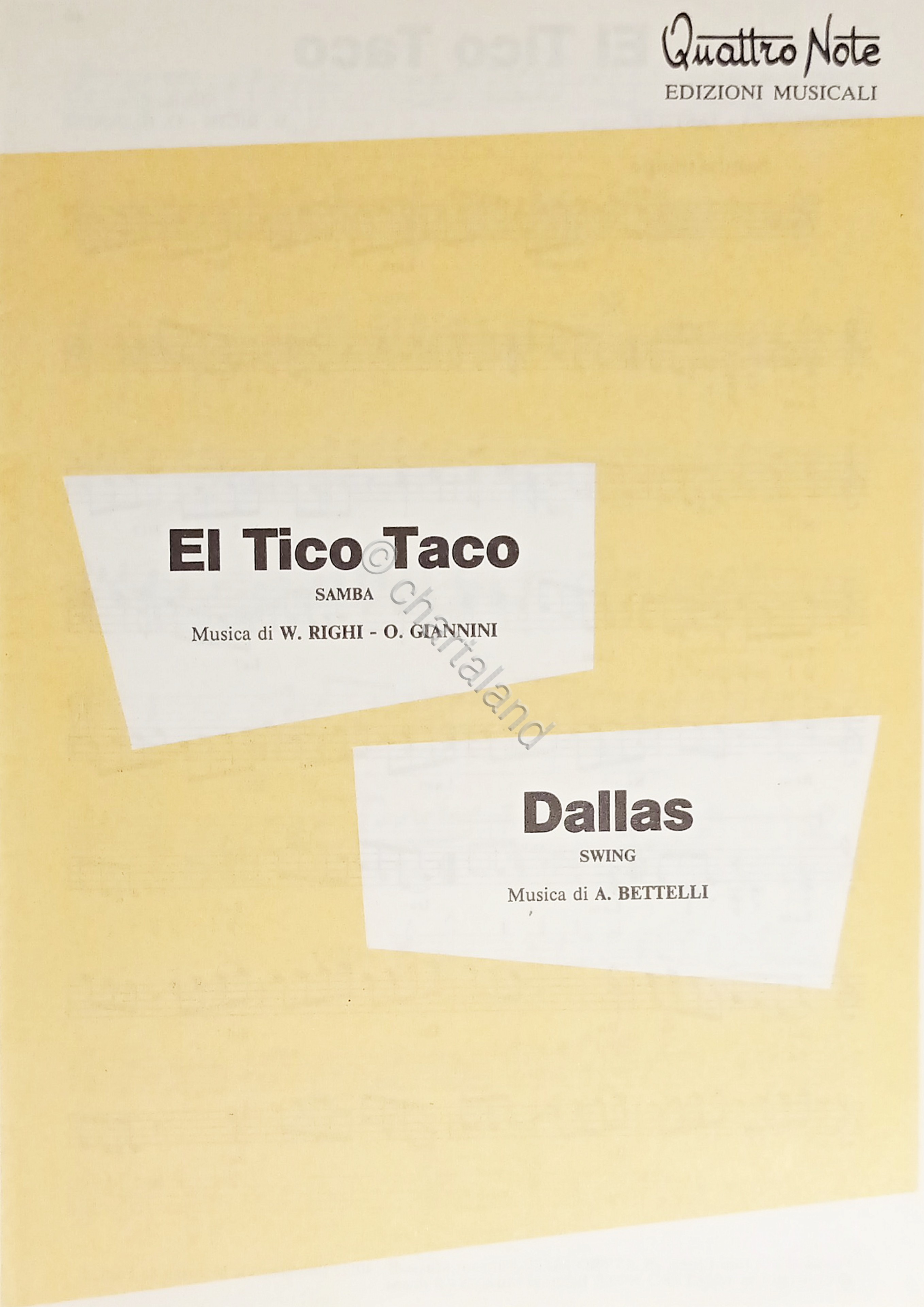 Spartiti - El Tico Taco (Samba) di O. Giannini - …