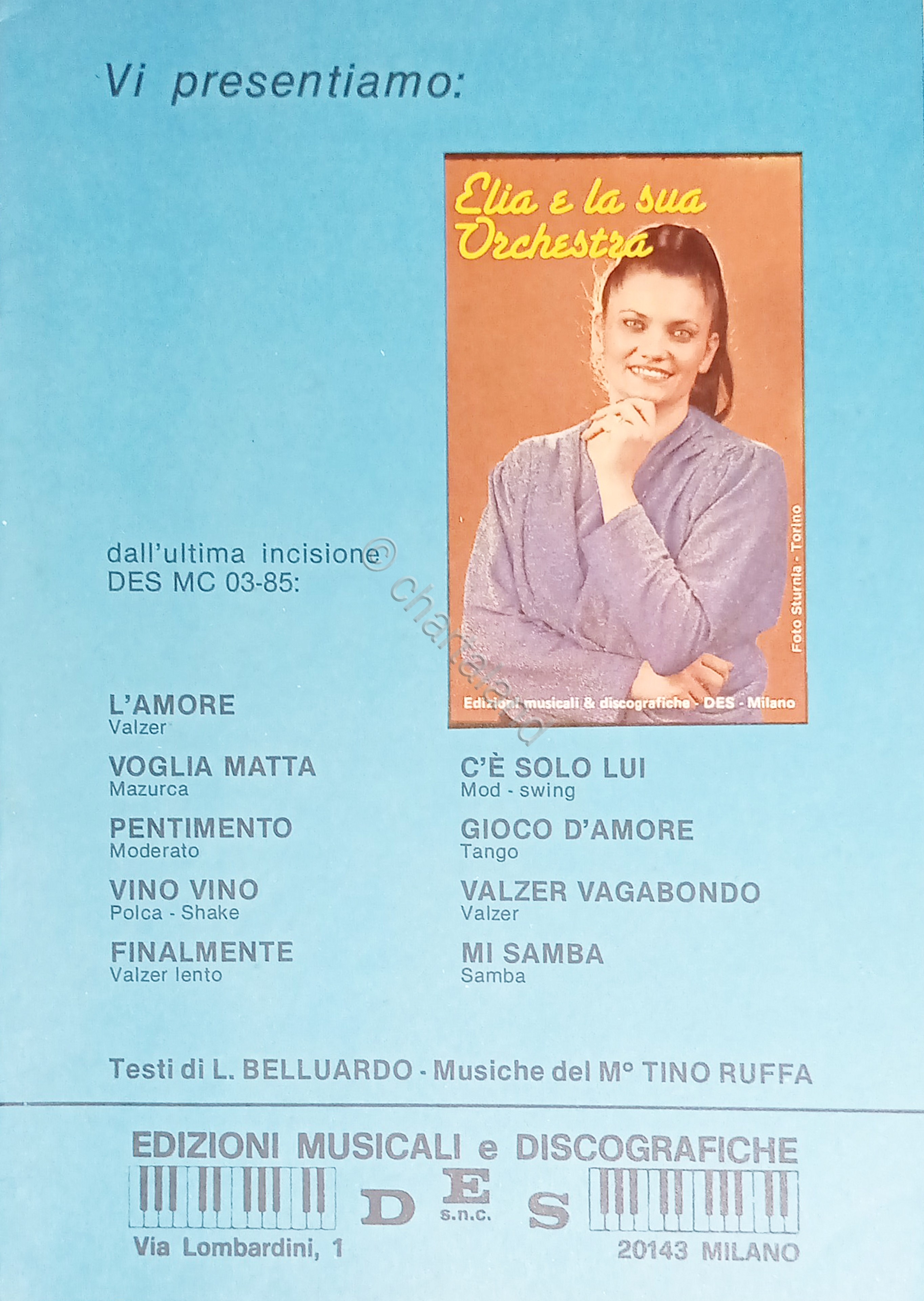 Spartiti - Elia e la sua Orchestra - Musiche del …