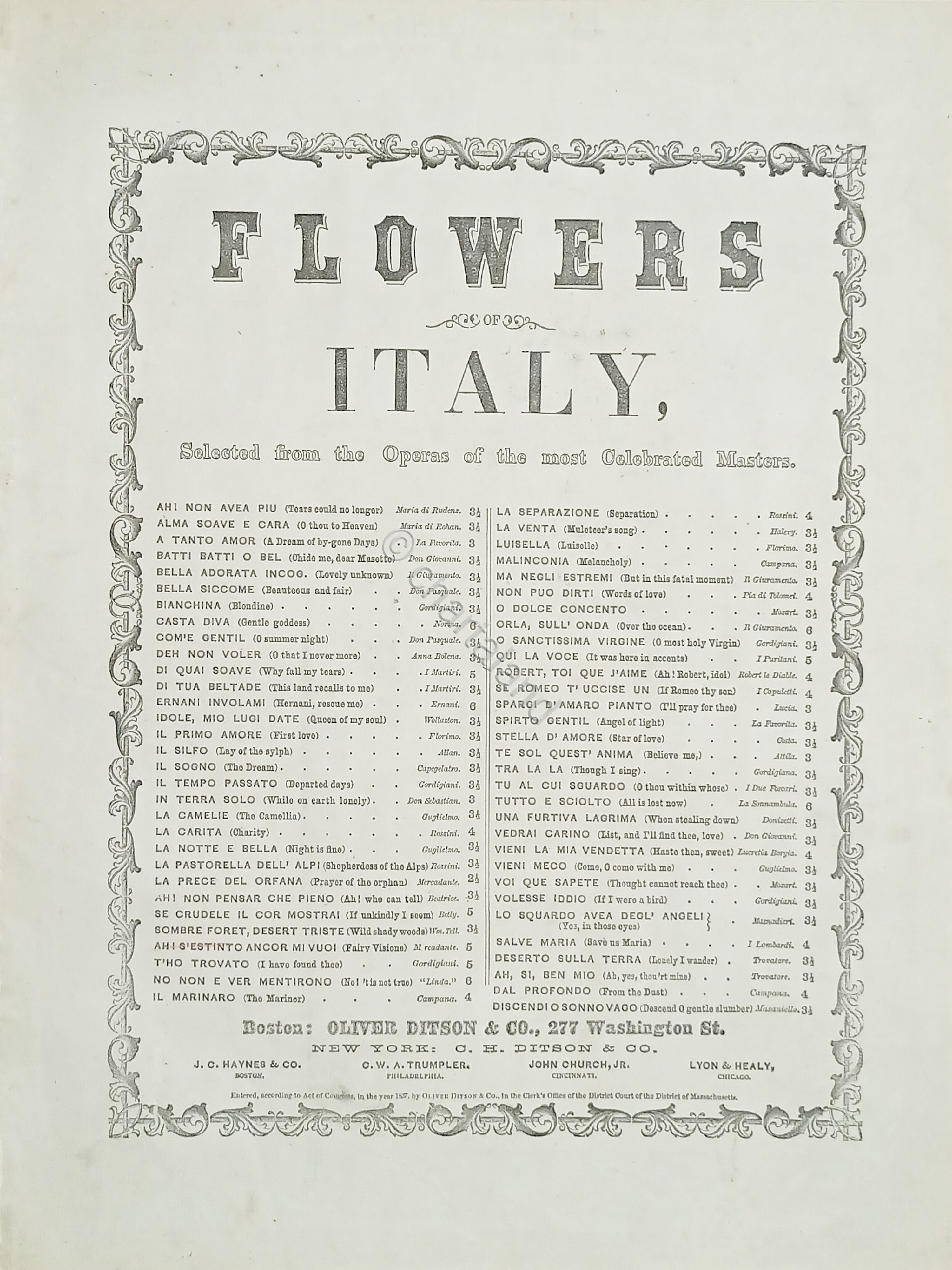 Spartiti - Flowers Italy - Ah! S'Estino ancor mi vuoi …