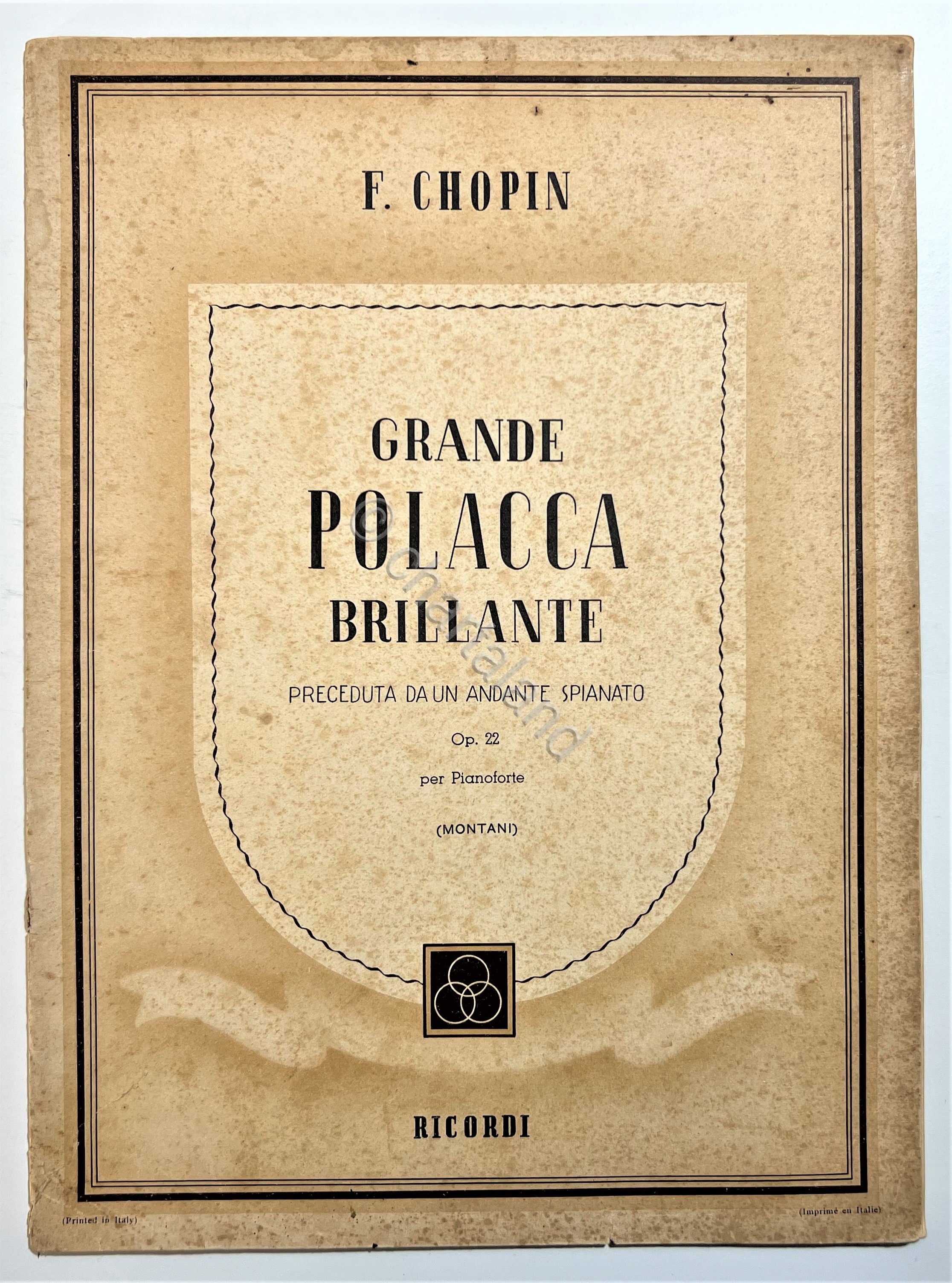 Spartiti - Fryderyk Chopin - Grande Polacca Brillante per Piano …