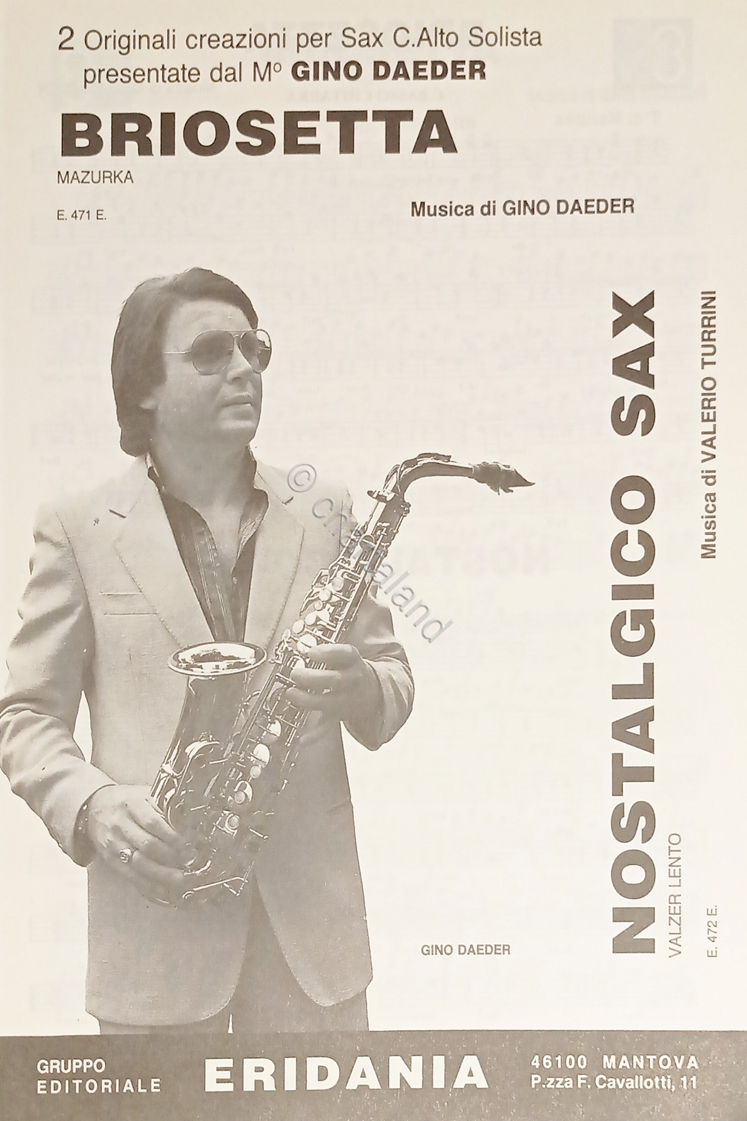 Spartiti - Gino Daeder - Briosetta - Nostalgia Sax - …