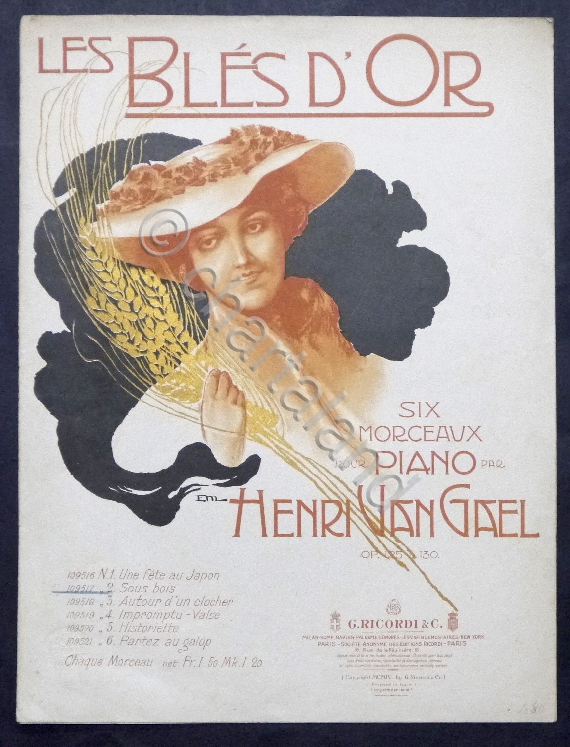 Spartiti - H. Van Gael - Les Blés d'Or: Sous …