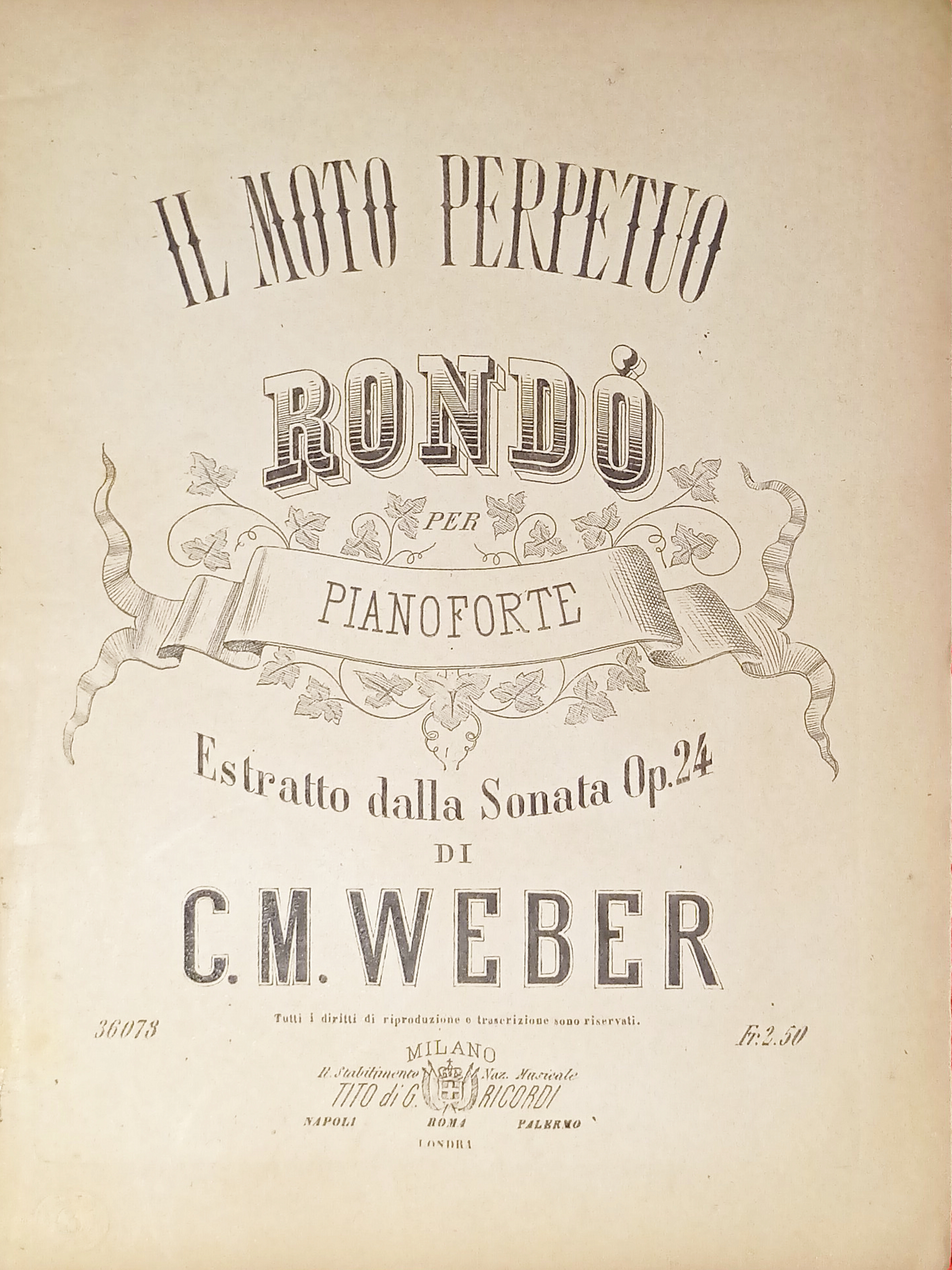 Spartiti - Il Moto Perpetuo - Rondò per Pianoforte di …