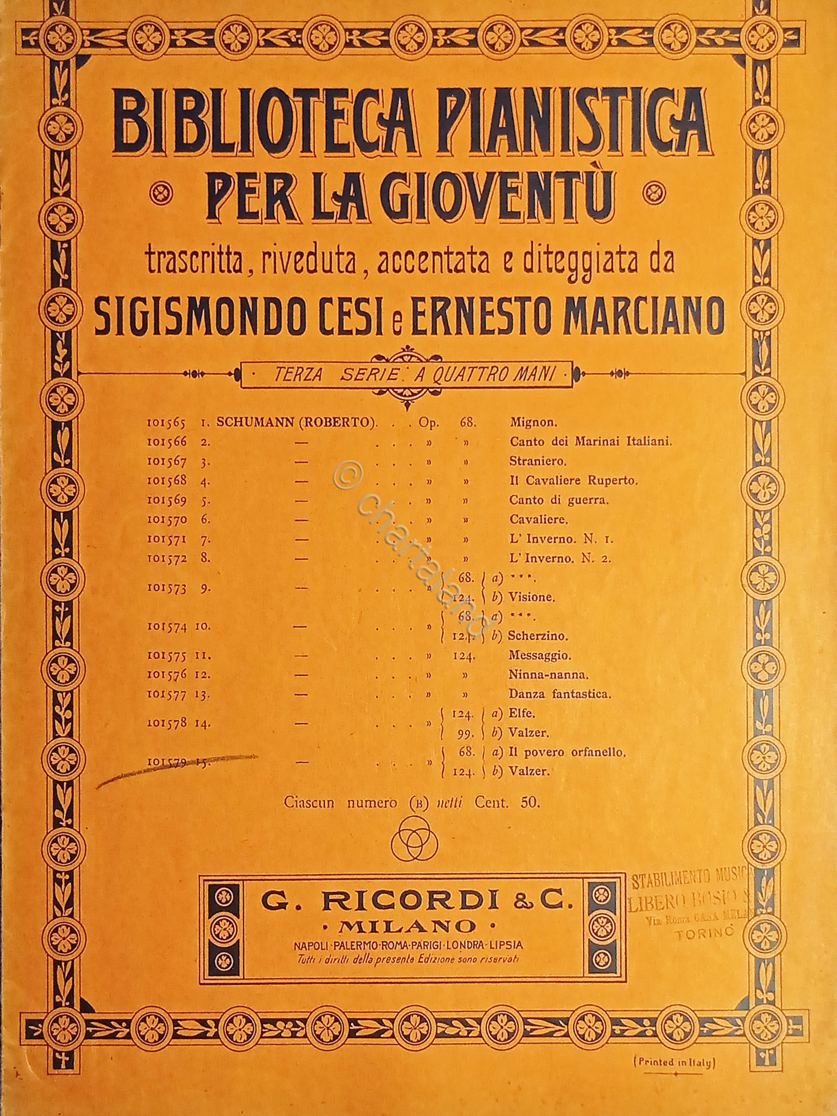 Spartiti - Il Povero Orfanello Op. 68 e Valzer Op. …