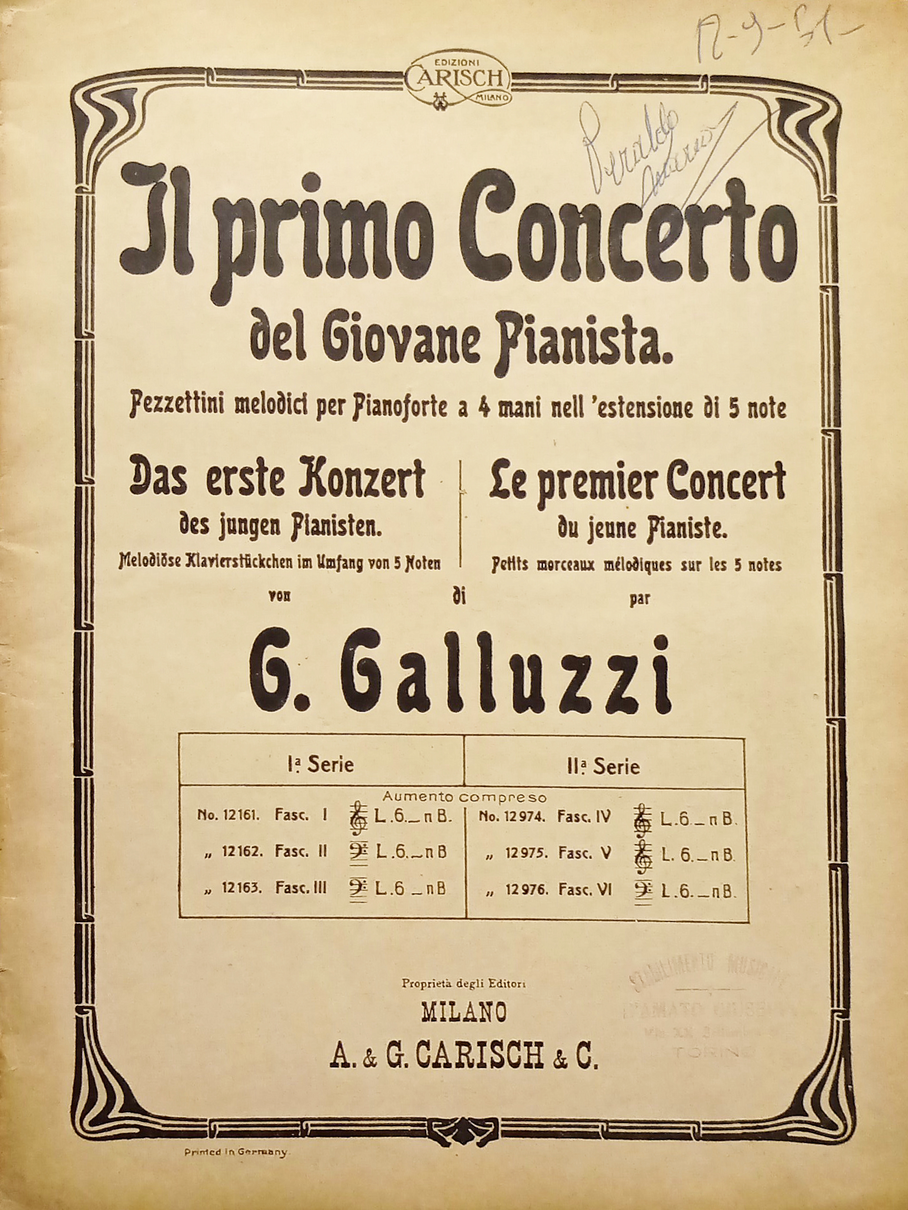 Spartiti - Il Primo Concerto del Giovane Pianista - G. …