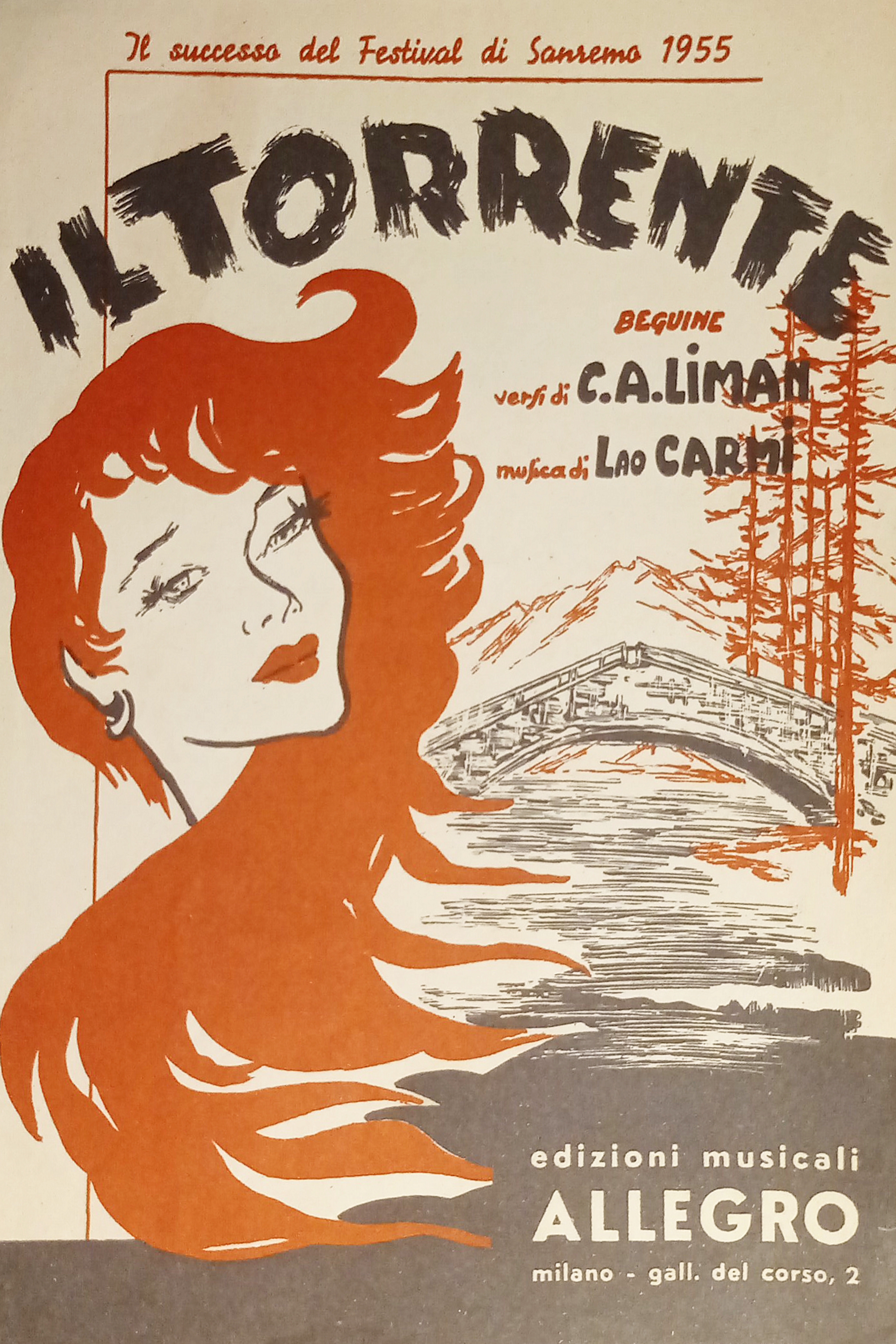 Spartiti - Il Torrente - Canzone Beguine per Canto, Mandolino …