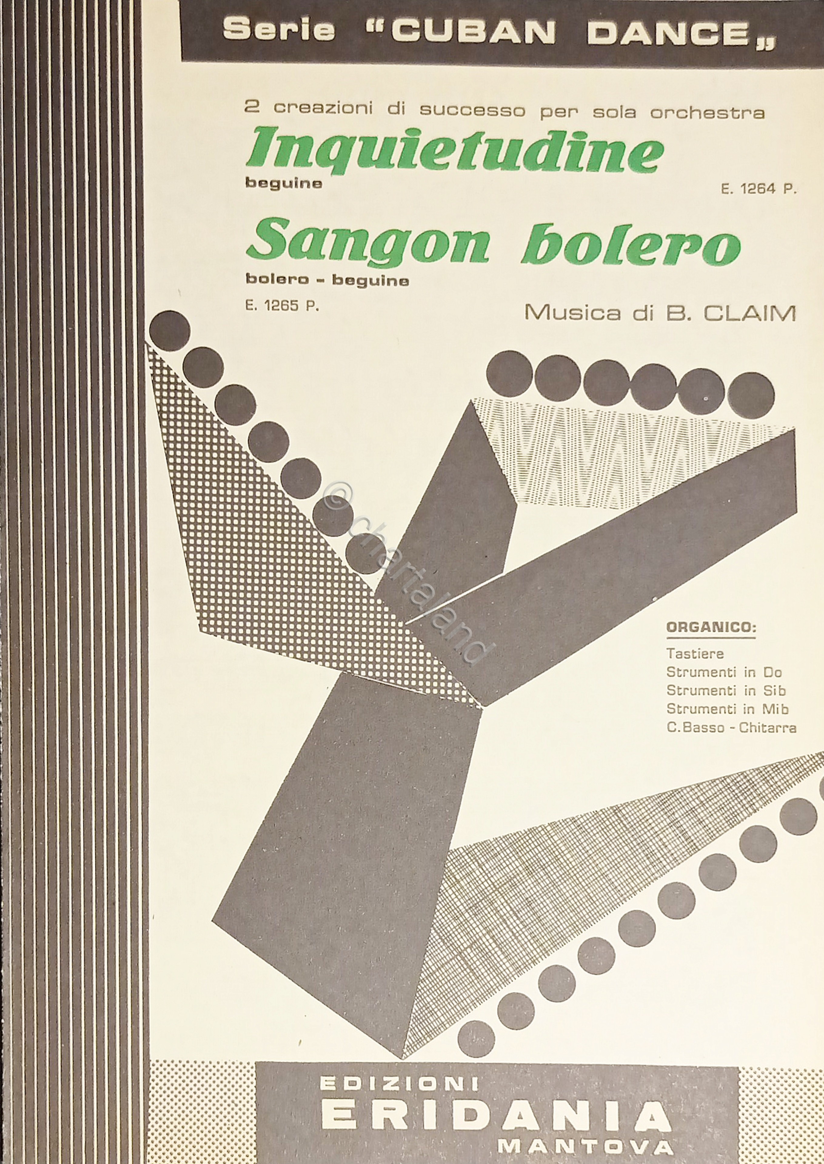 Spartiti - Inquietudine (Beguine) - Sangon Bolero (Bolero-Beguine) di B. …