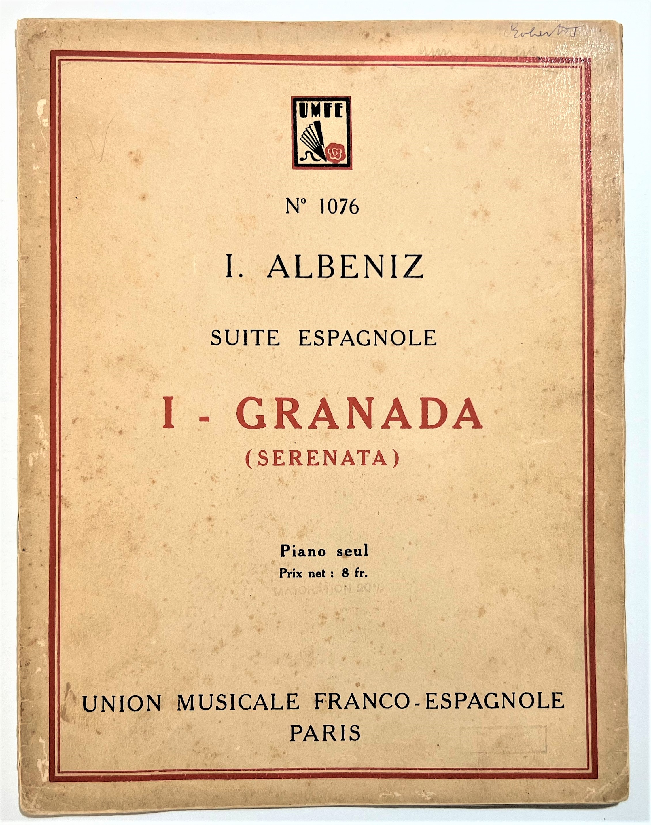 Spartiti - Isaac Albéniz - Suite Espagnole - I Granada …