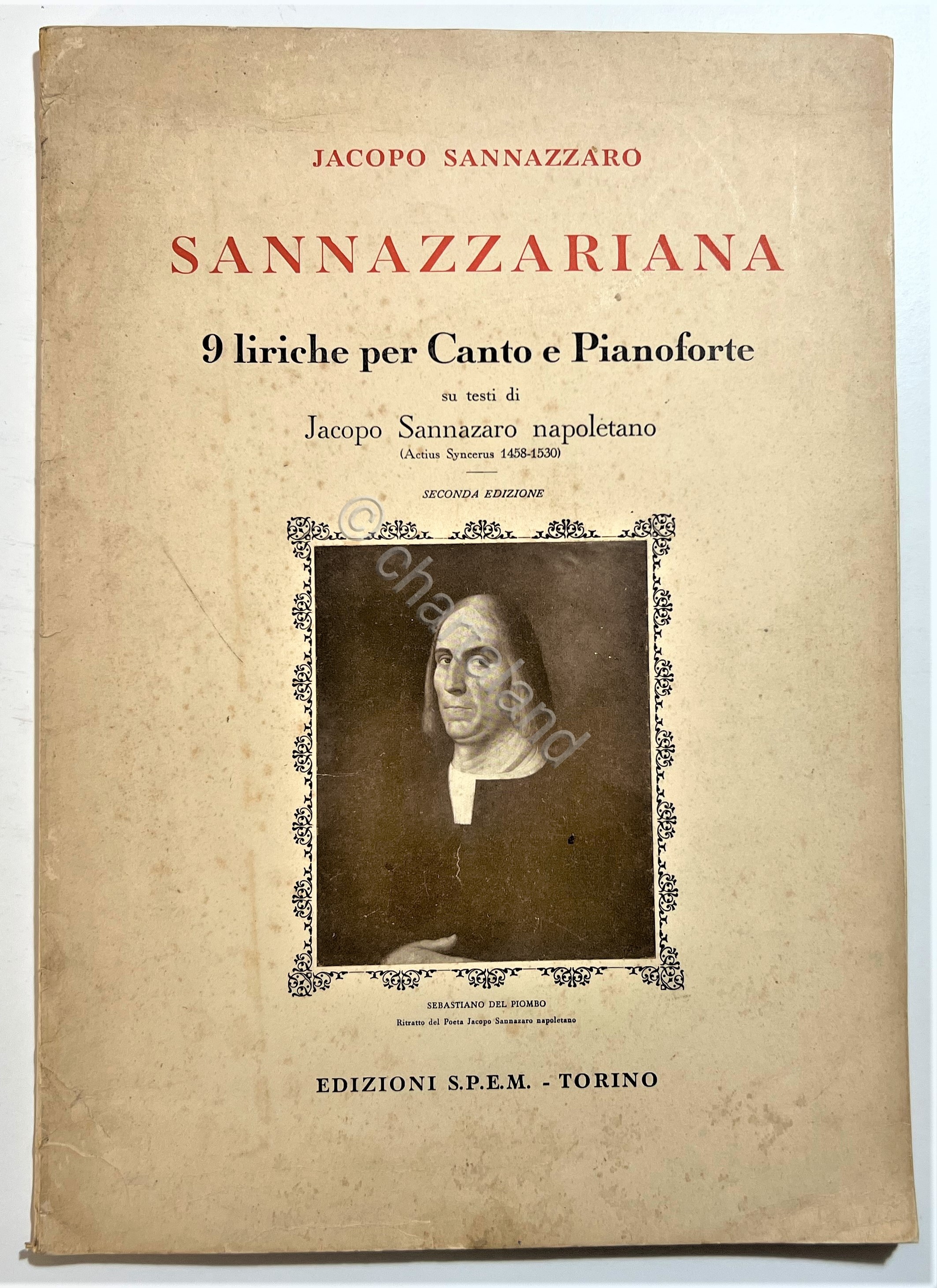 Spartiti - Jacopo Sannazzaro - Sannazzariana - 9 Liriche per …