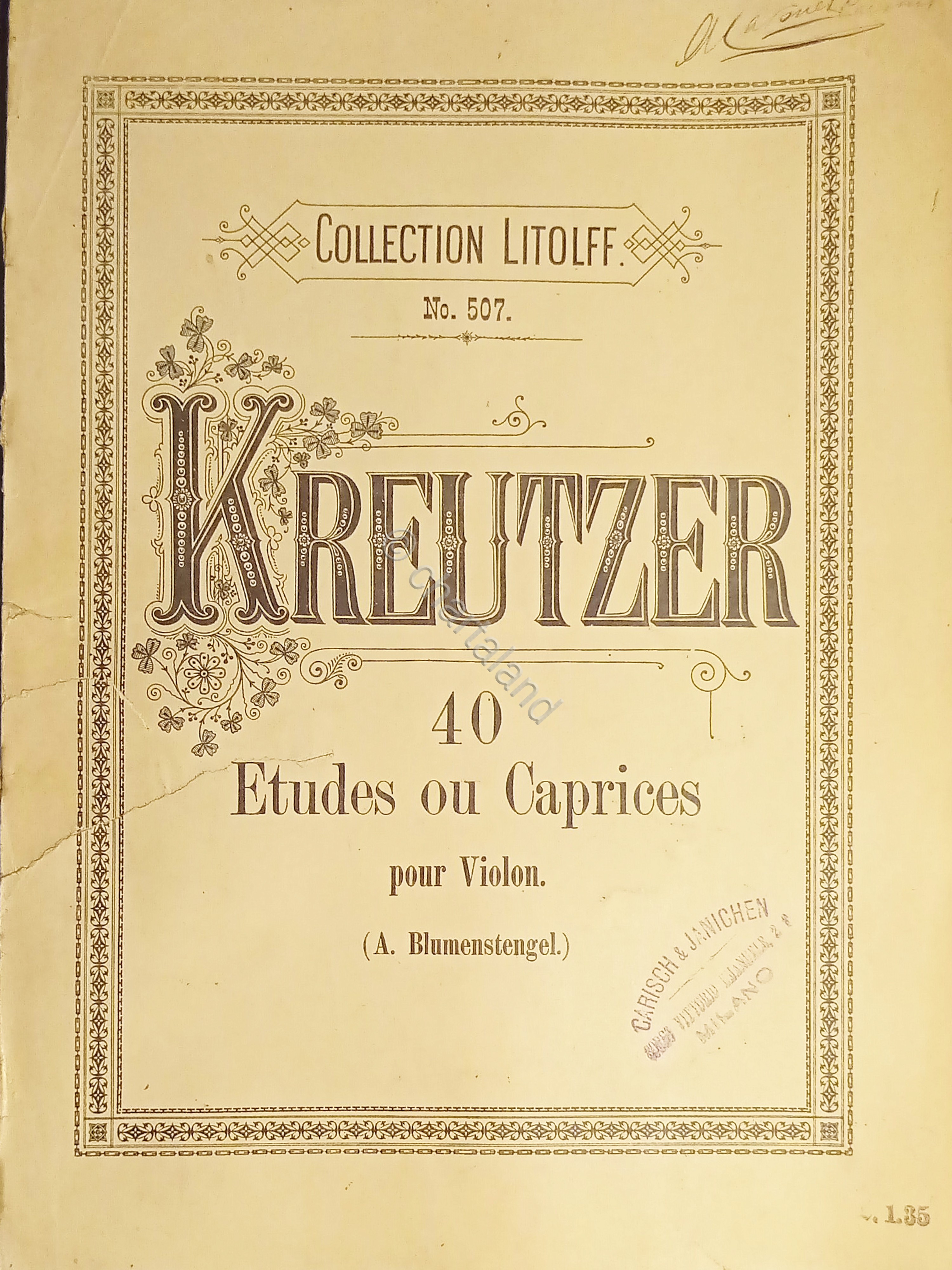 Spartiti - Kreutzer - 40 Etudes ou Caprices pour Violon …