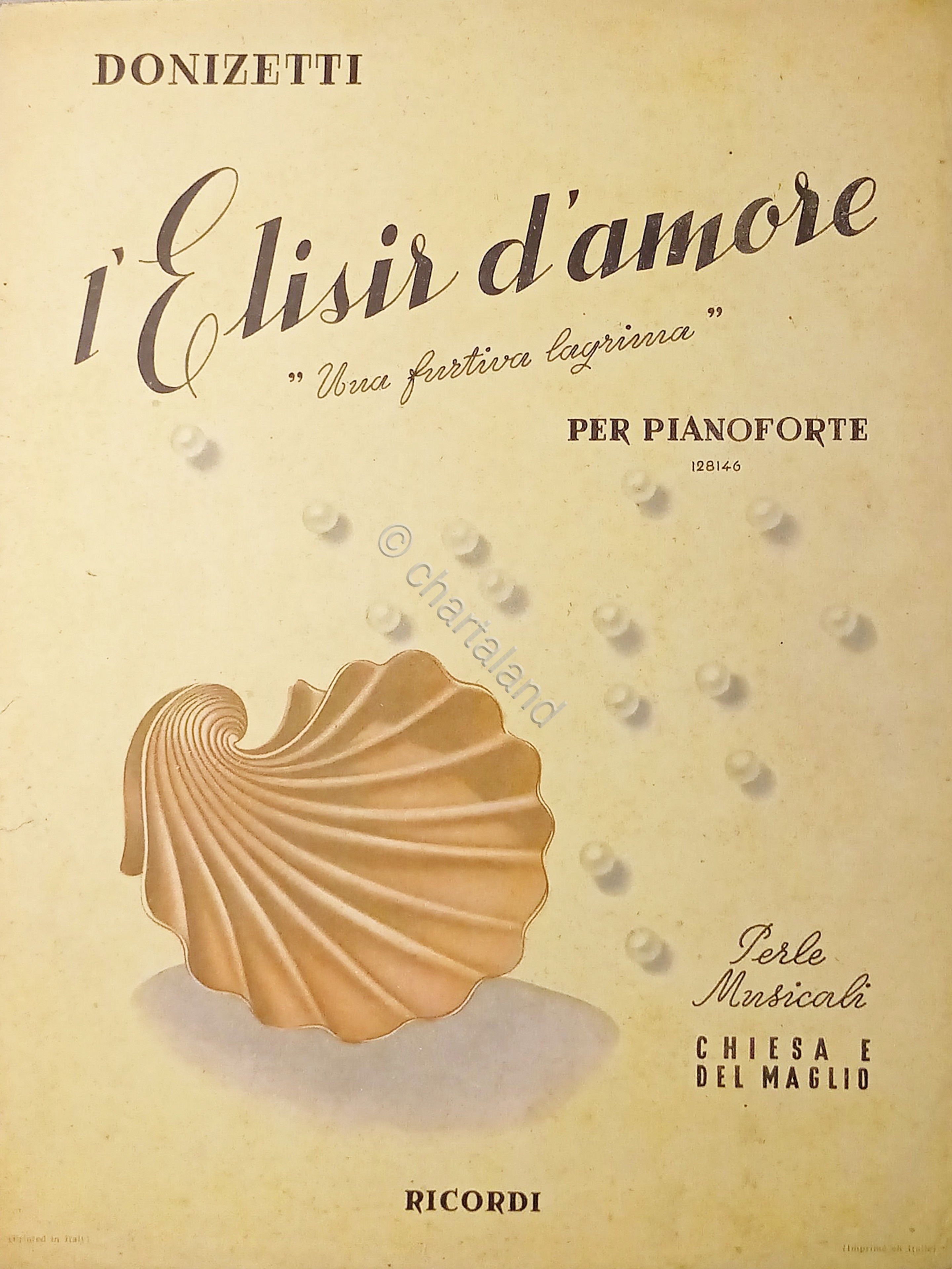 Spartiti - L'Elisir d'Amore (Una Furtiva Lagrima) - Larghetto di …